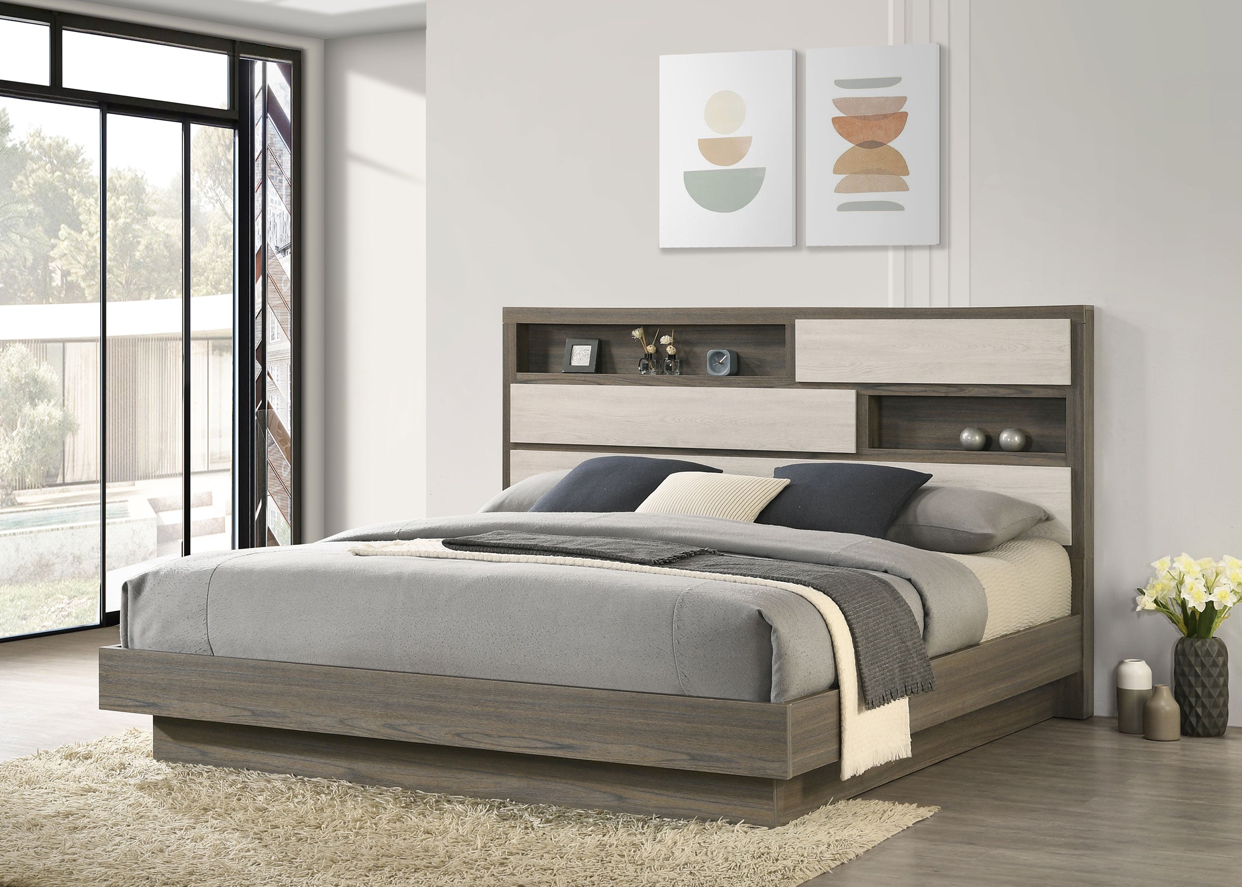Fenwick Bookcase Platform Bed - Ideal Furniture (Fresno,CA)