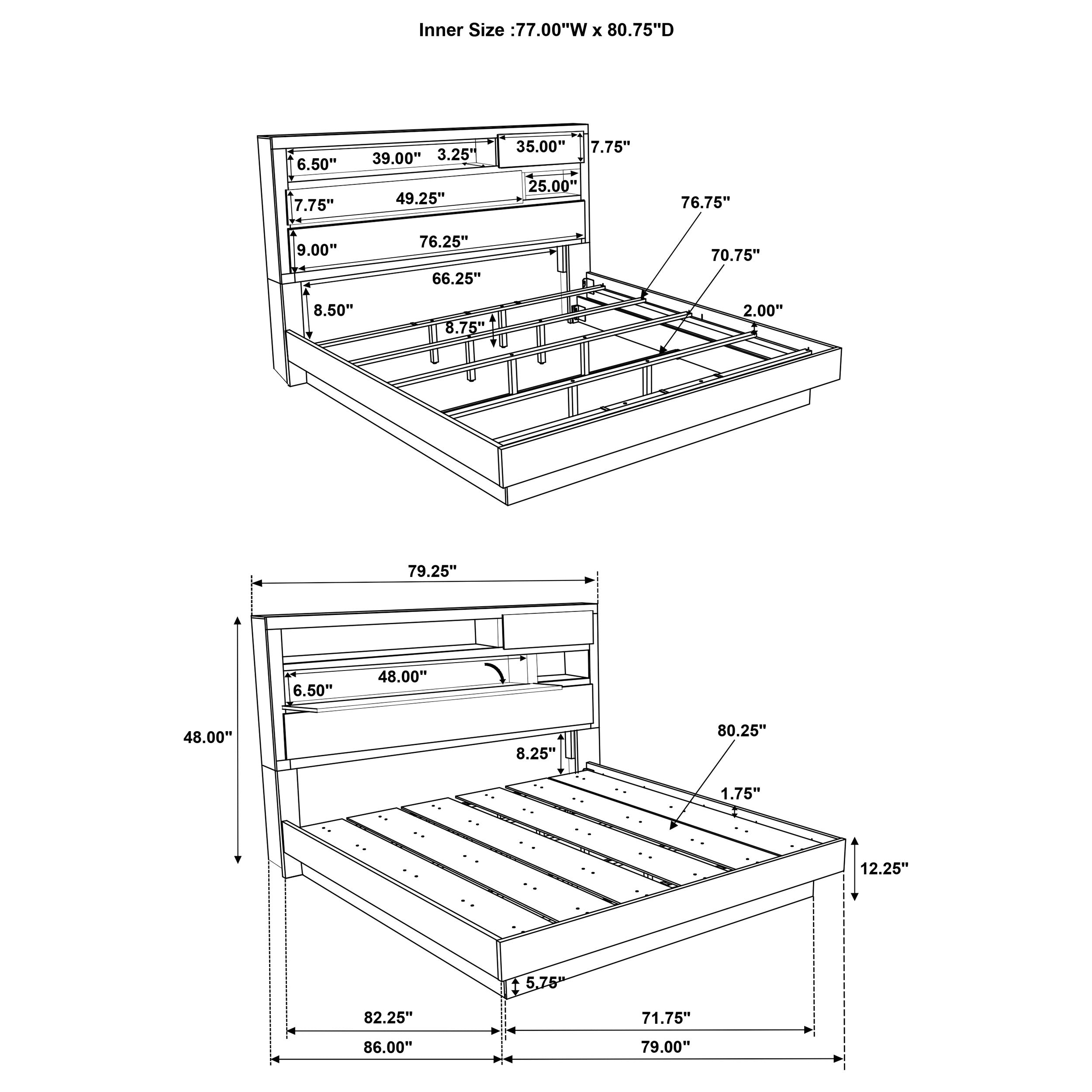 Fenwick Bookcase Platform Bed - Ideal Furniture (Fresno,CA)