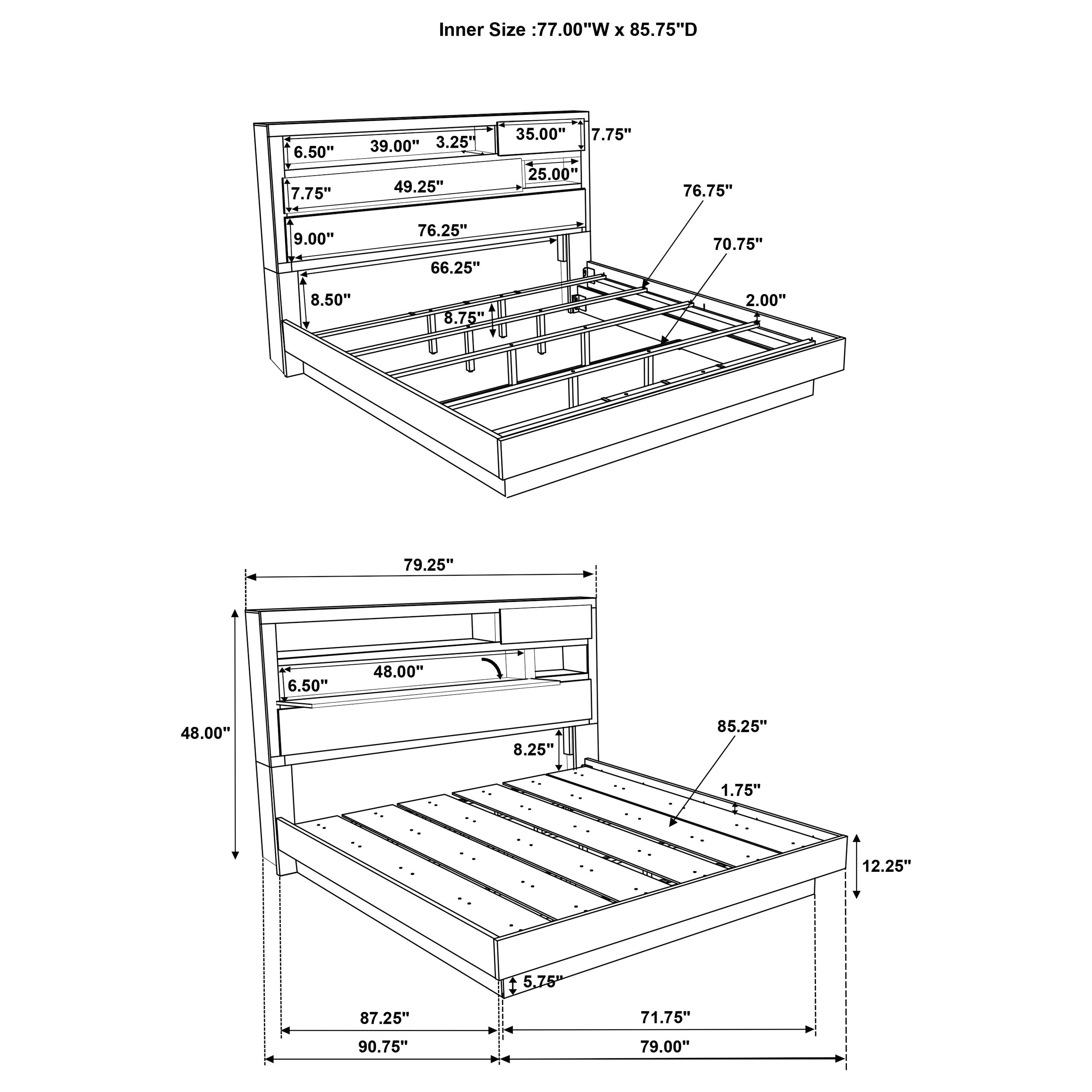 Fenwick Bookcase Platform Bed - Ideal Furniture (Fresno,CA)