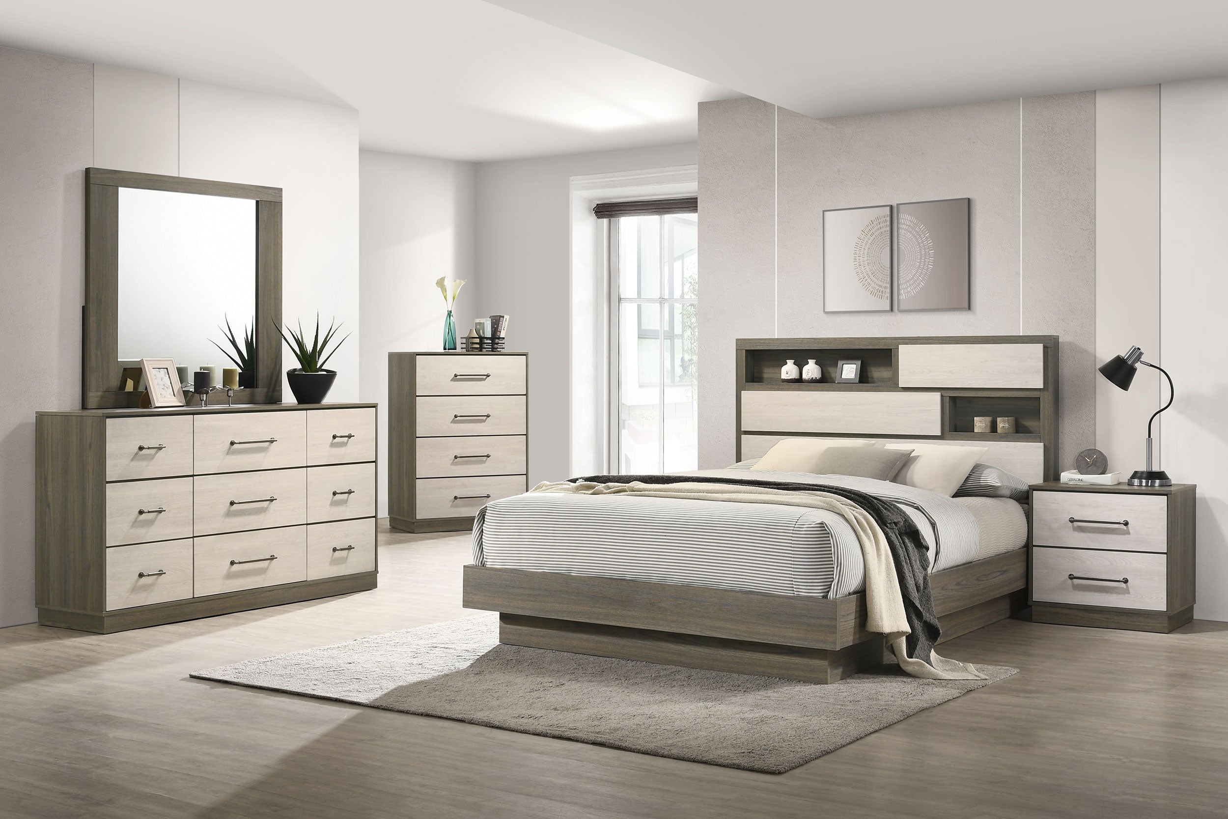 Fenwick Bookcase Platform Bed - Ideal Furniture (Fresno,CA)