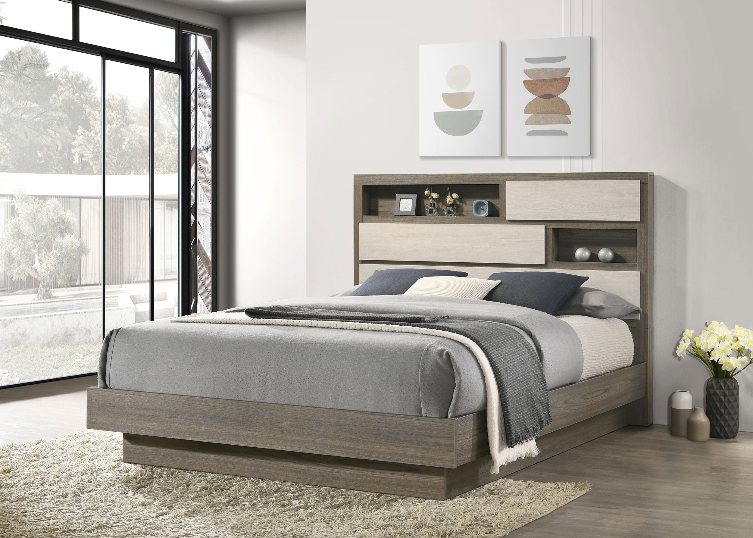 Fenwick Bookcase Platform Bed - Ideal Furniture (Fresno,CA)
