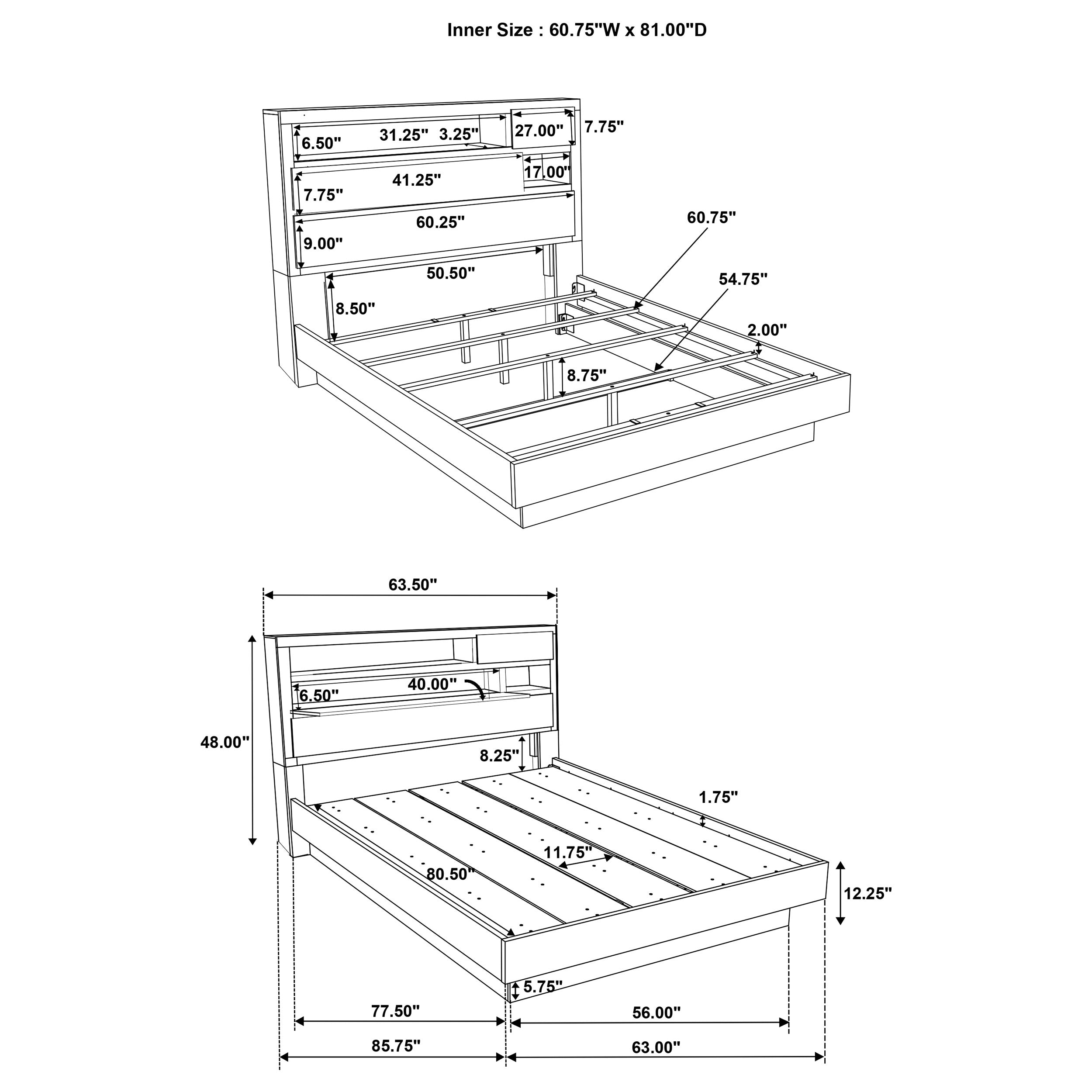 Fenwick Bookcase Platform Bed - Ideal Furniture (Fresno,CA)