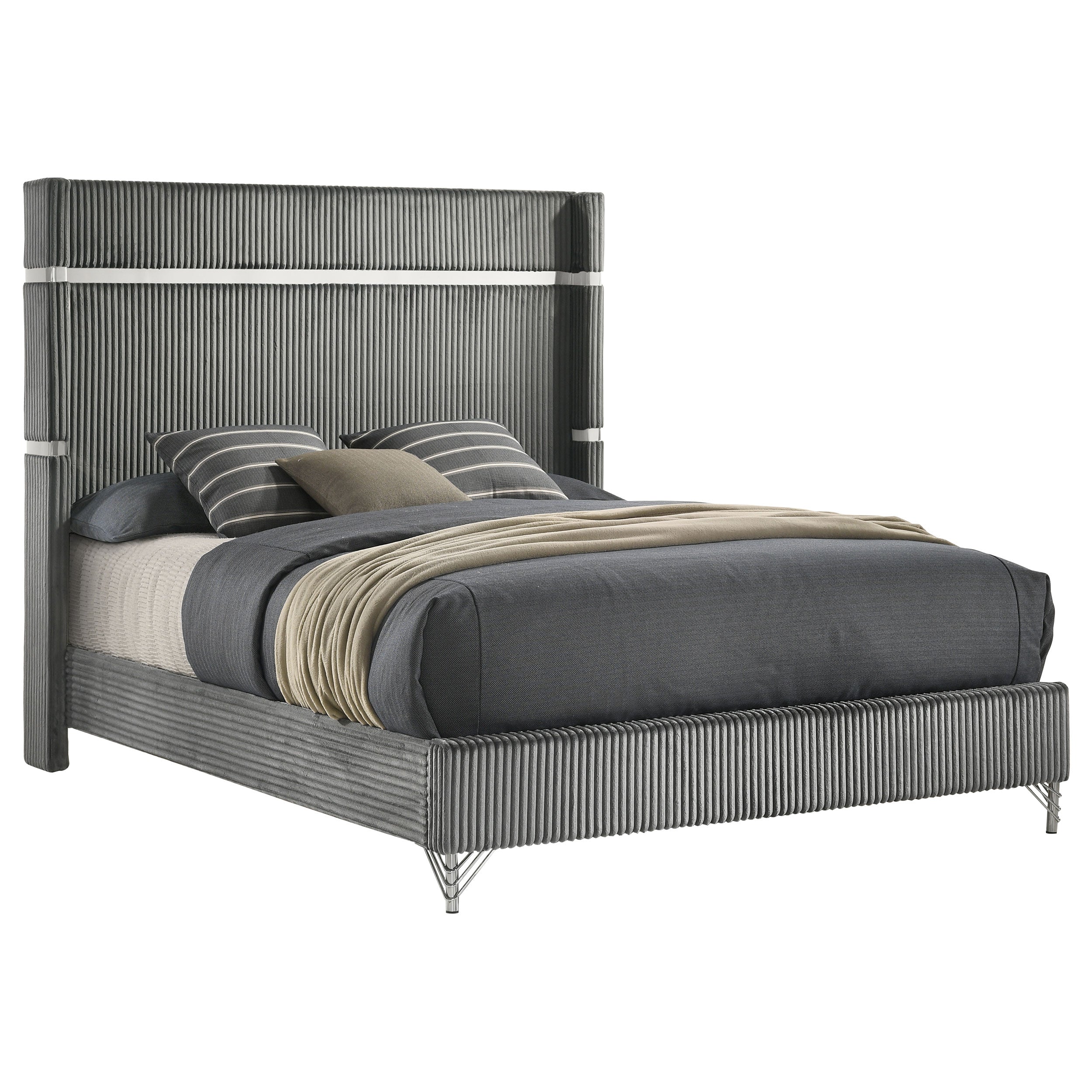Lucia Wingback Bed - Ideal Furniture (Fresno,CA)