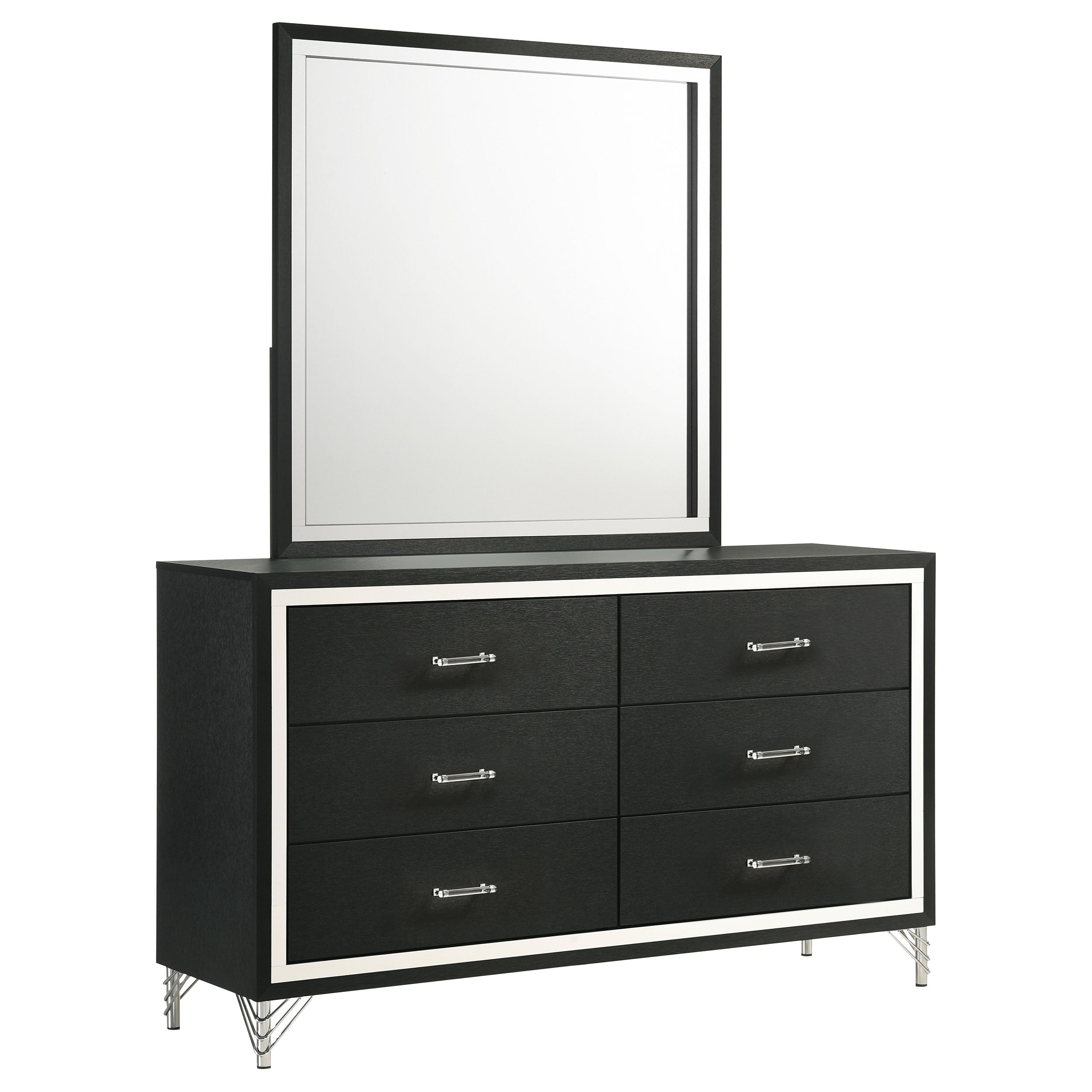 Lucia Dresser with Mirror - Ideal Furniture (Fresno,CA)