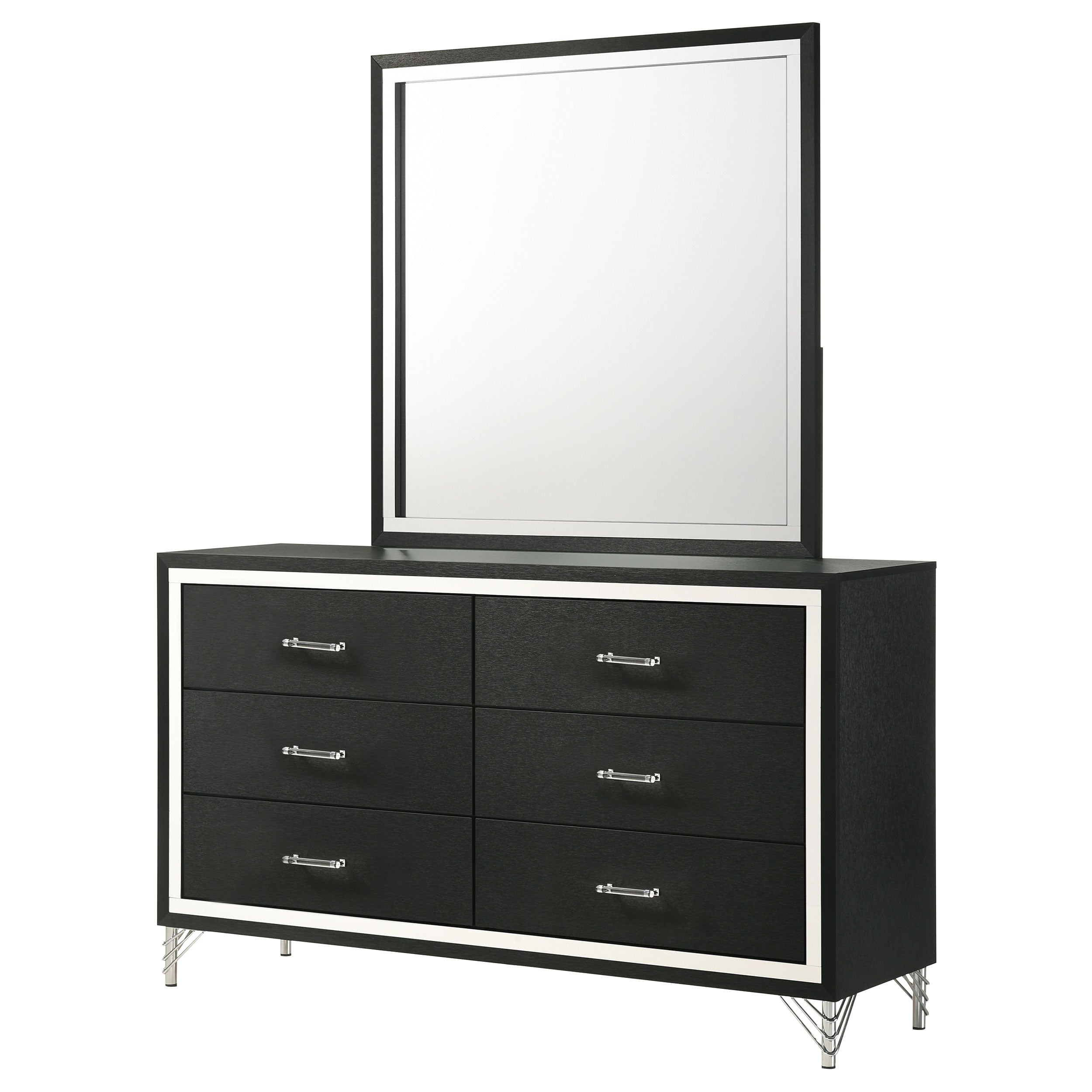 Lucia Dresser with Mirror - Ideal Furniture (Fresno,CA)