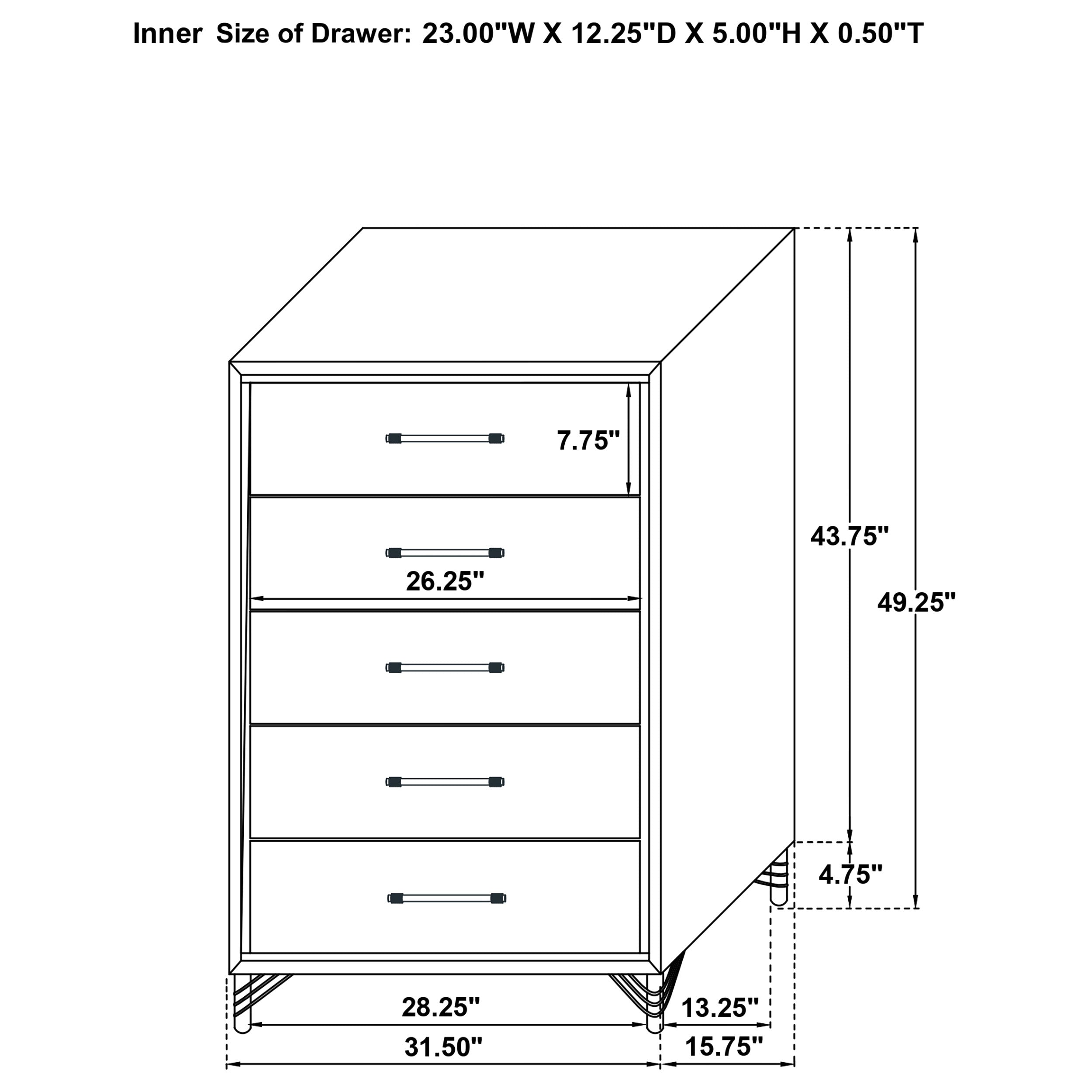 Lucia Chest of Drawers - Ideal Furniture (Fresno,CA)