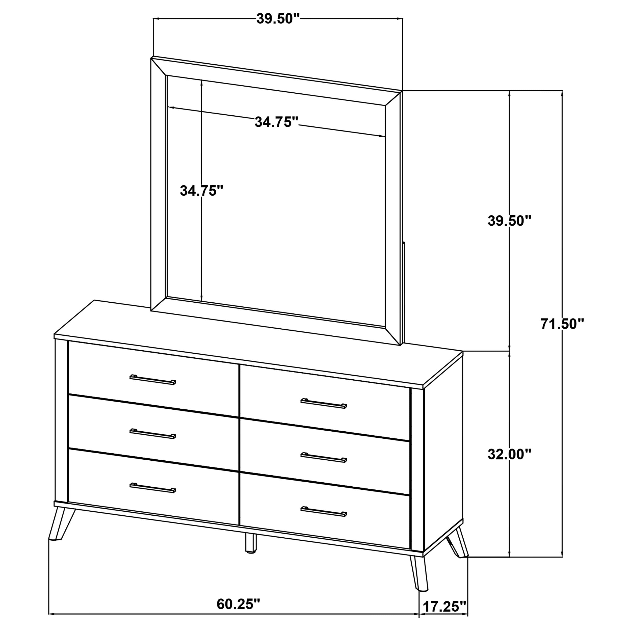 Kaywood Dresser with Mirror - Ideal Furniture (Fresno,CA)