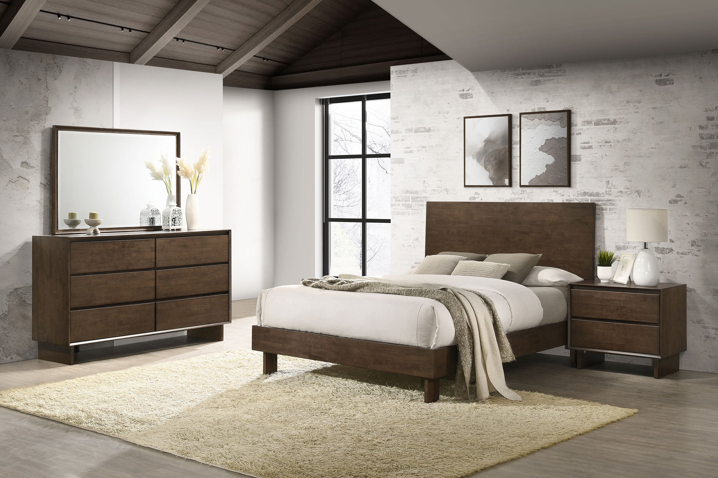Glenwood 4 & 5 Piece Bedroom Set Eastren king & Queen - Ideal Furniture (Fresno,CA)
