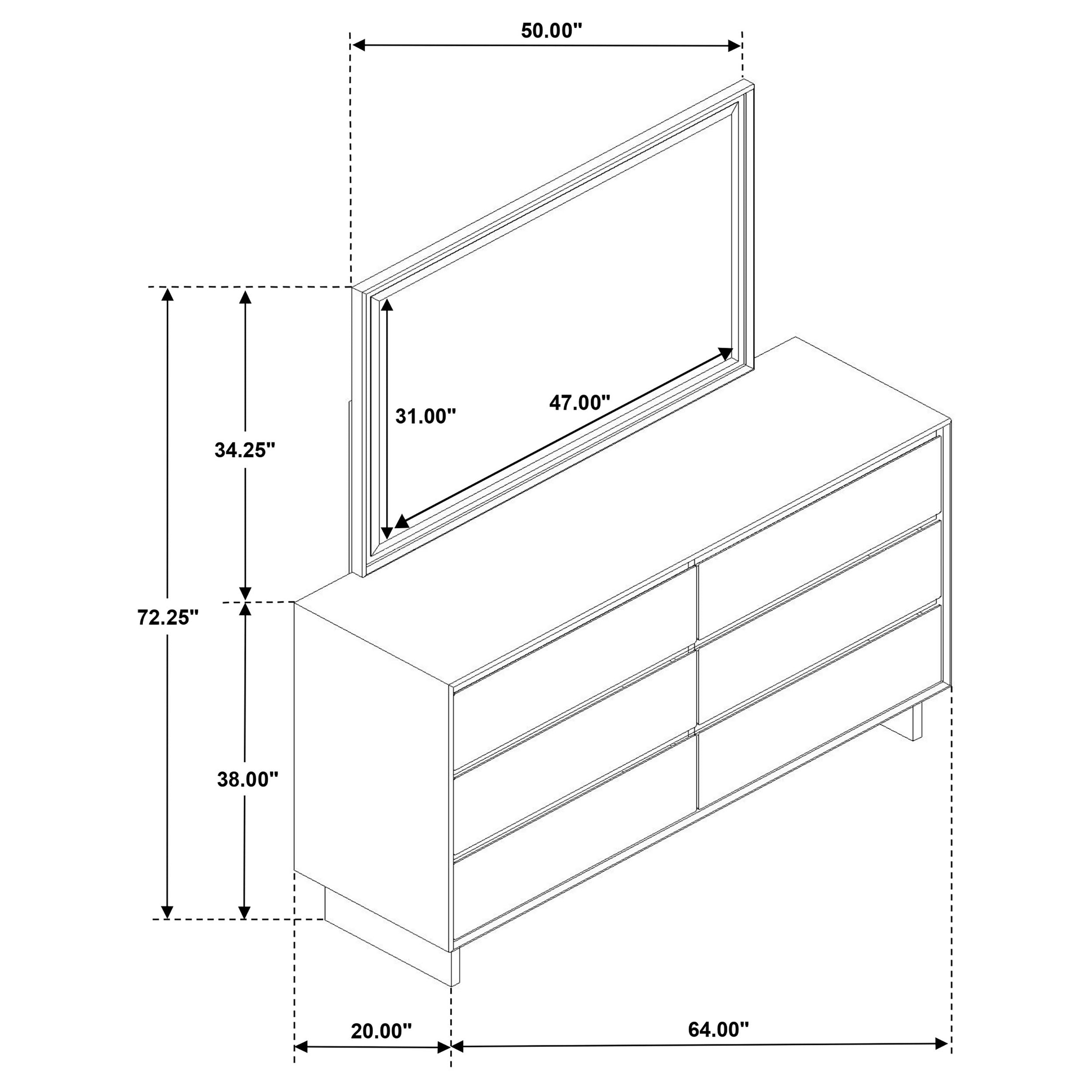 Glenwood Dresser with Mirror - Ideal Furniture (Fresno,CA)