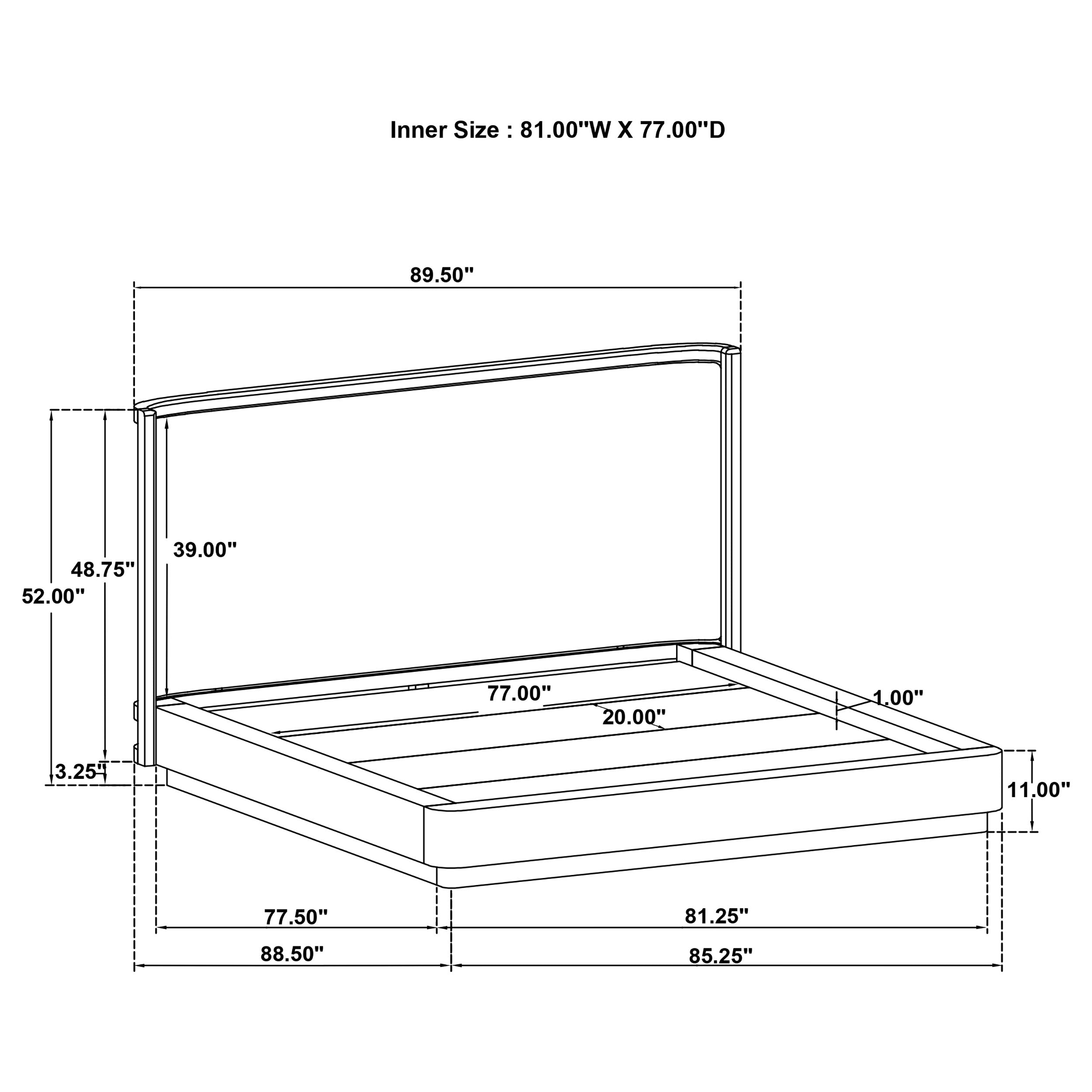 Kailani Wingback Platform Bed - Ideal Furniture (Fresno,CA)