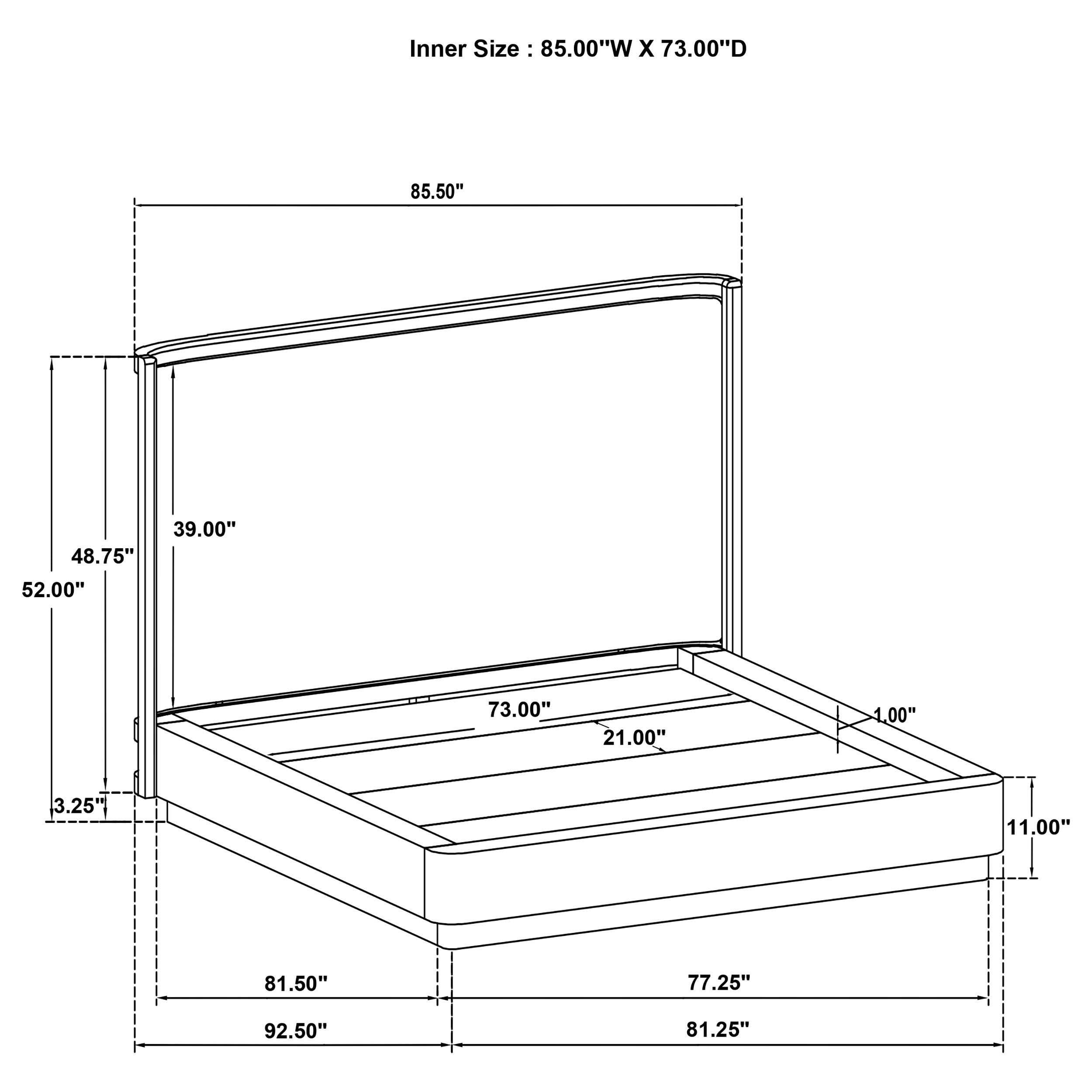 Kailani Wingback Platform Bed - Ideal Furniture (Fresno,CA)