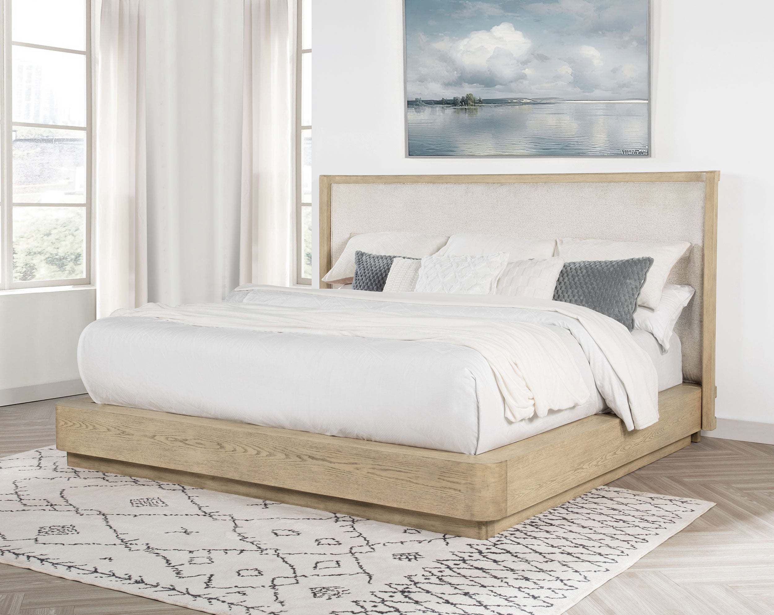 Kailani Wingback Platform Bed - Ideal Furniture (Fresno,CA)