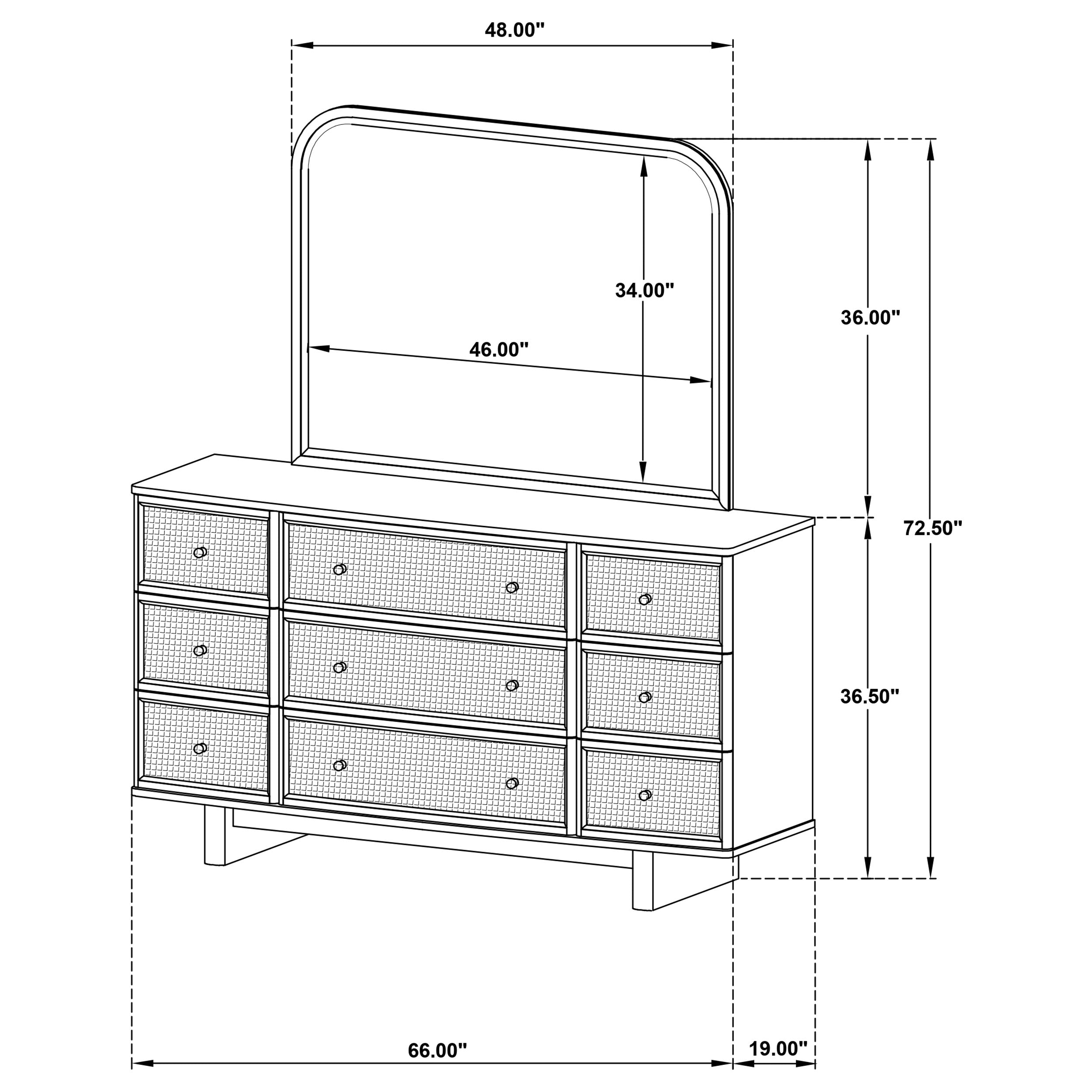 Kailani Dresser with Mirror - Ideal Furniture (Fresno,CA)