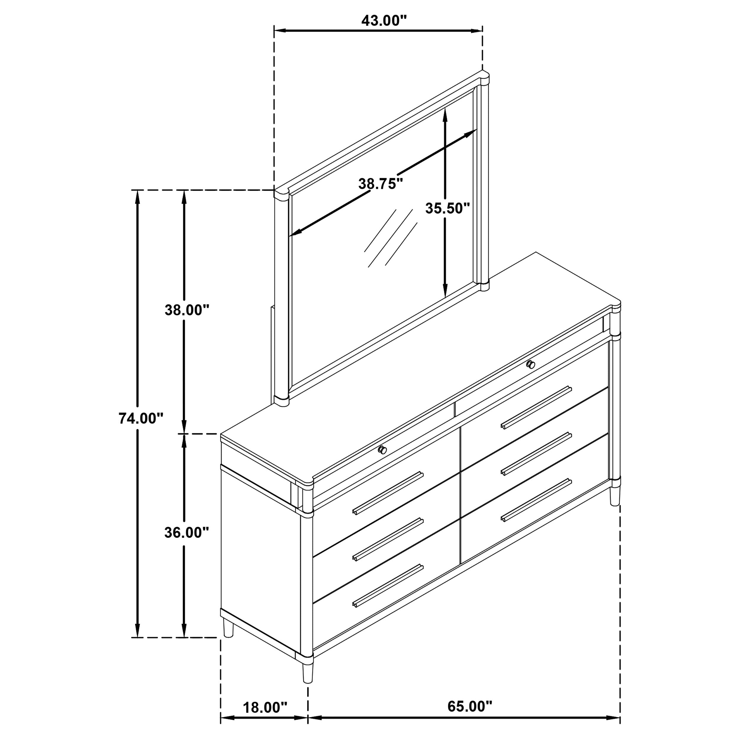 Gracemont Dresser with Mirror - Ideal Furniture (Fresno,CA)
