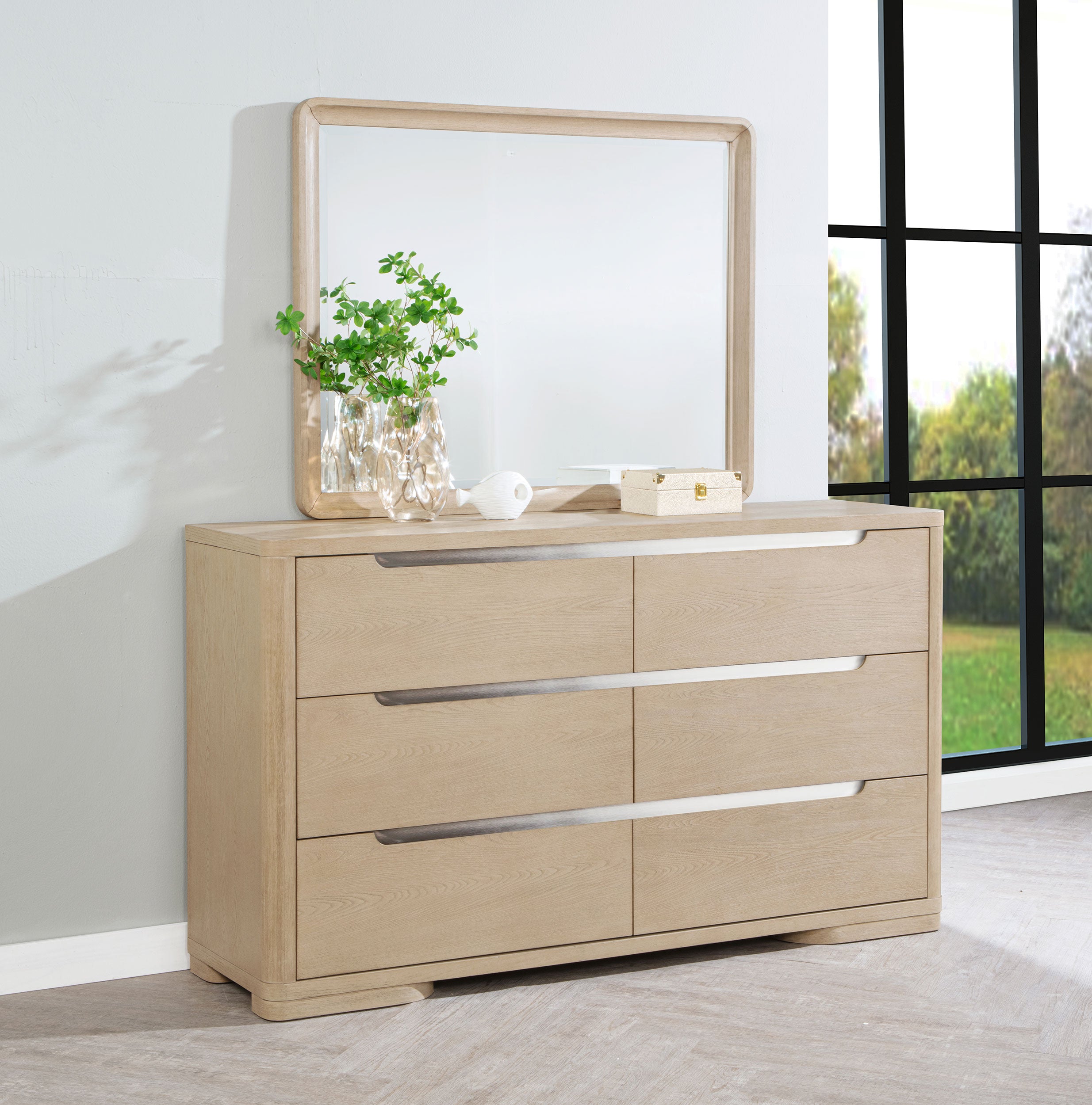 Ladera Dresser with Mirror - Ideal Furniture (Fresno,CA)