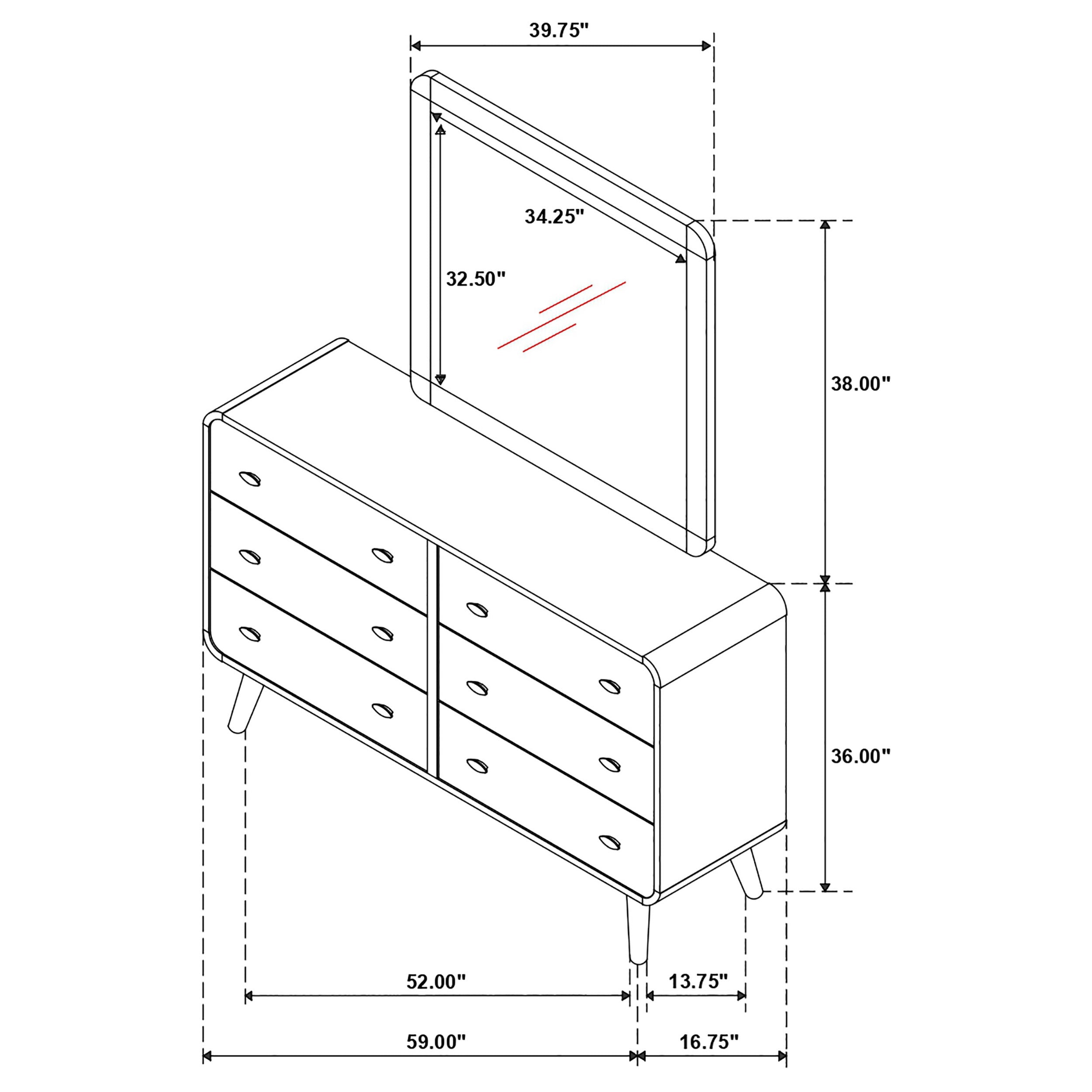 Robyn Dresser with Mirror - Ideal Furniture (Fresno,CA)