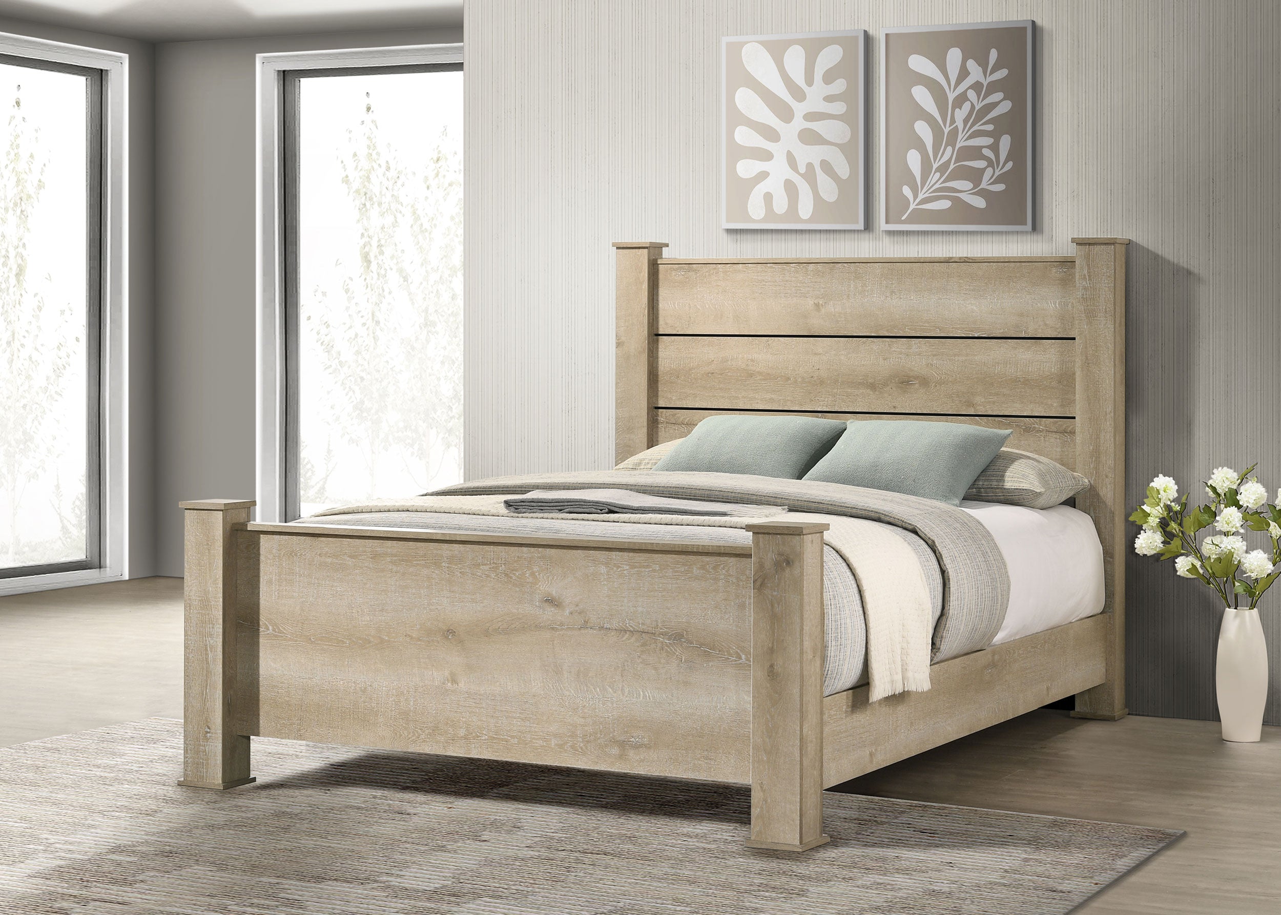 Oakglen Panel Bed - Ideal Furniture (Fresno,CA)