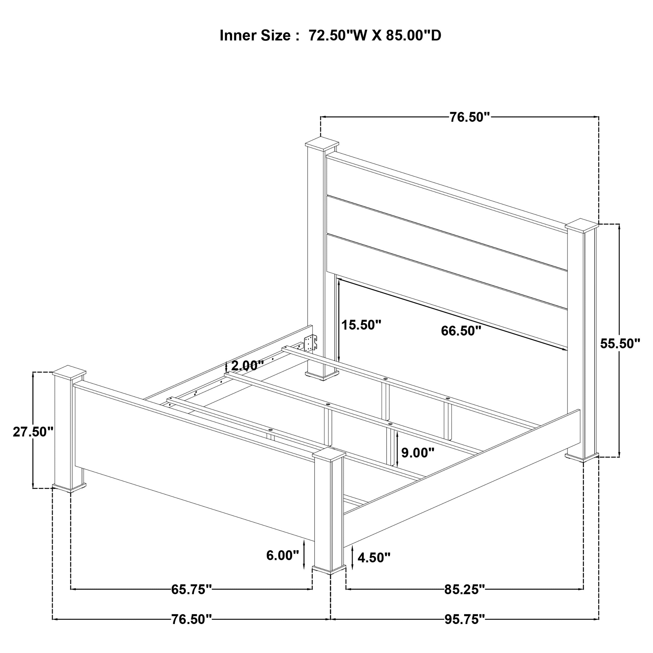 Oakglen Panel Bed - Ideal Furniture (Fresno,CA)