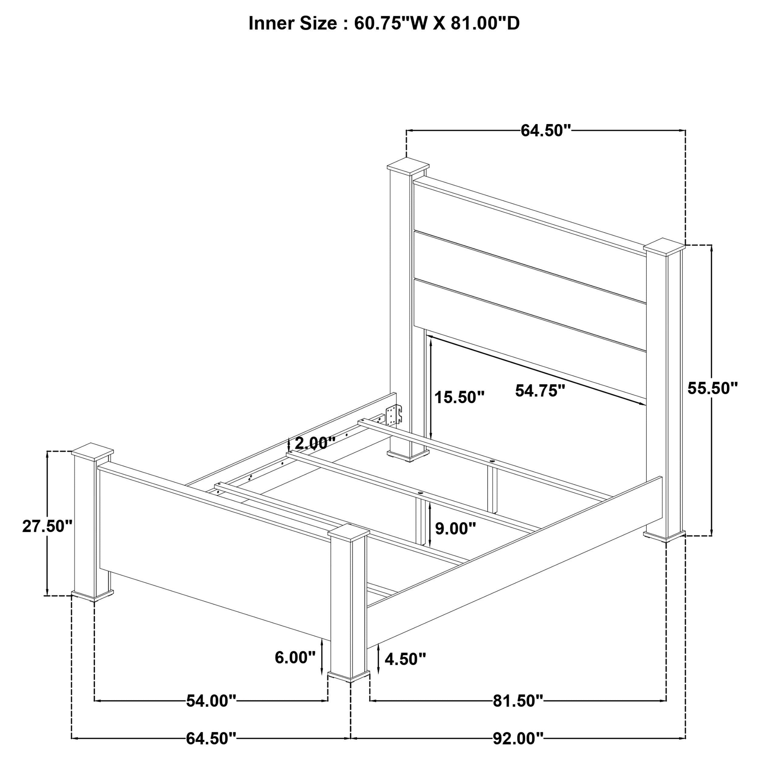 Oakglen Panel Bed - Ideal Furniture (Fresno,CA)