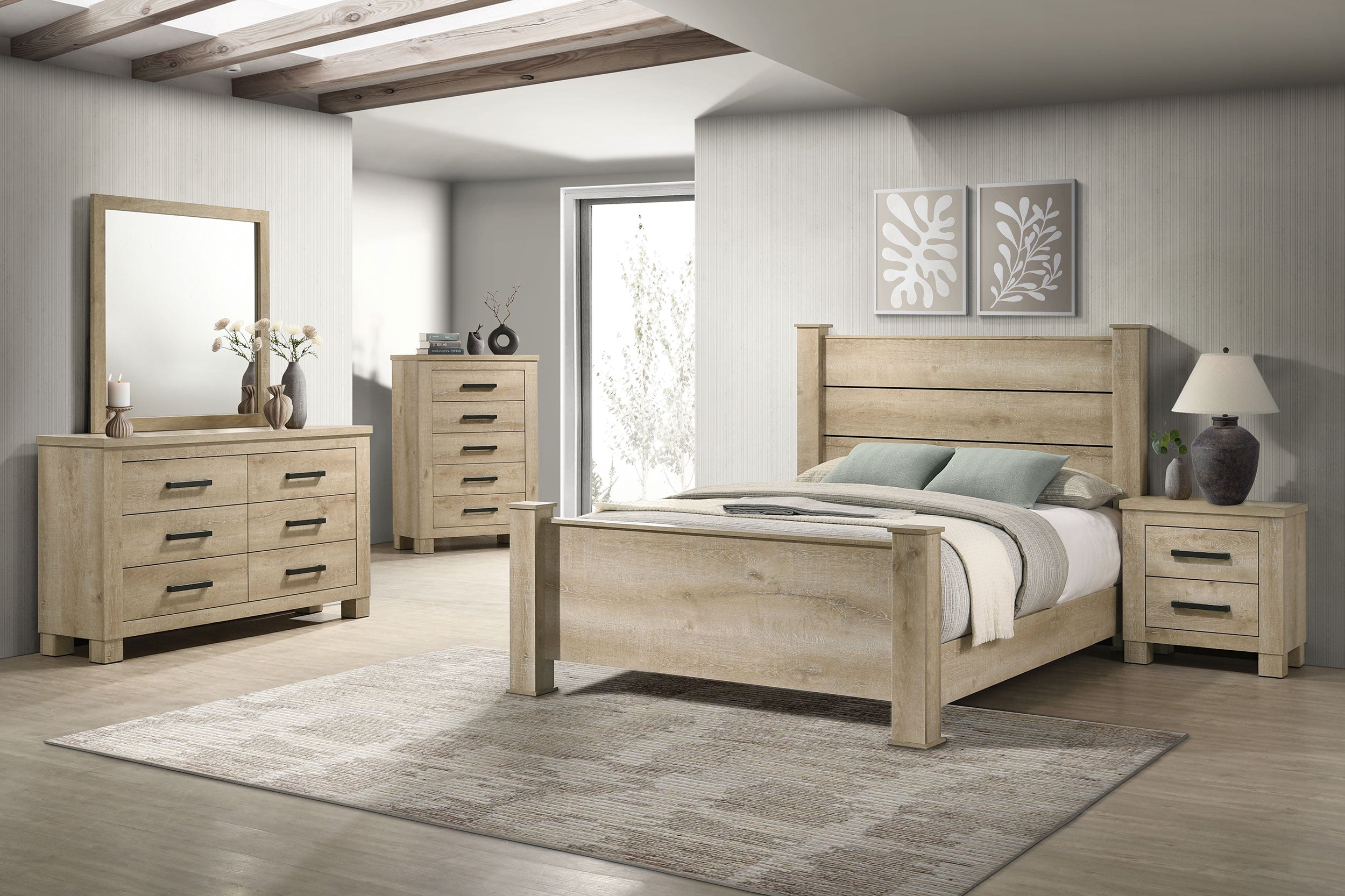 Oakglen Panel Bed - Ideal Furniture (Fresno,CA)