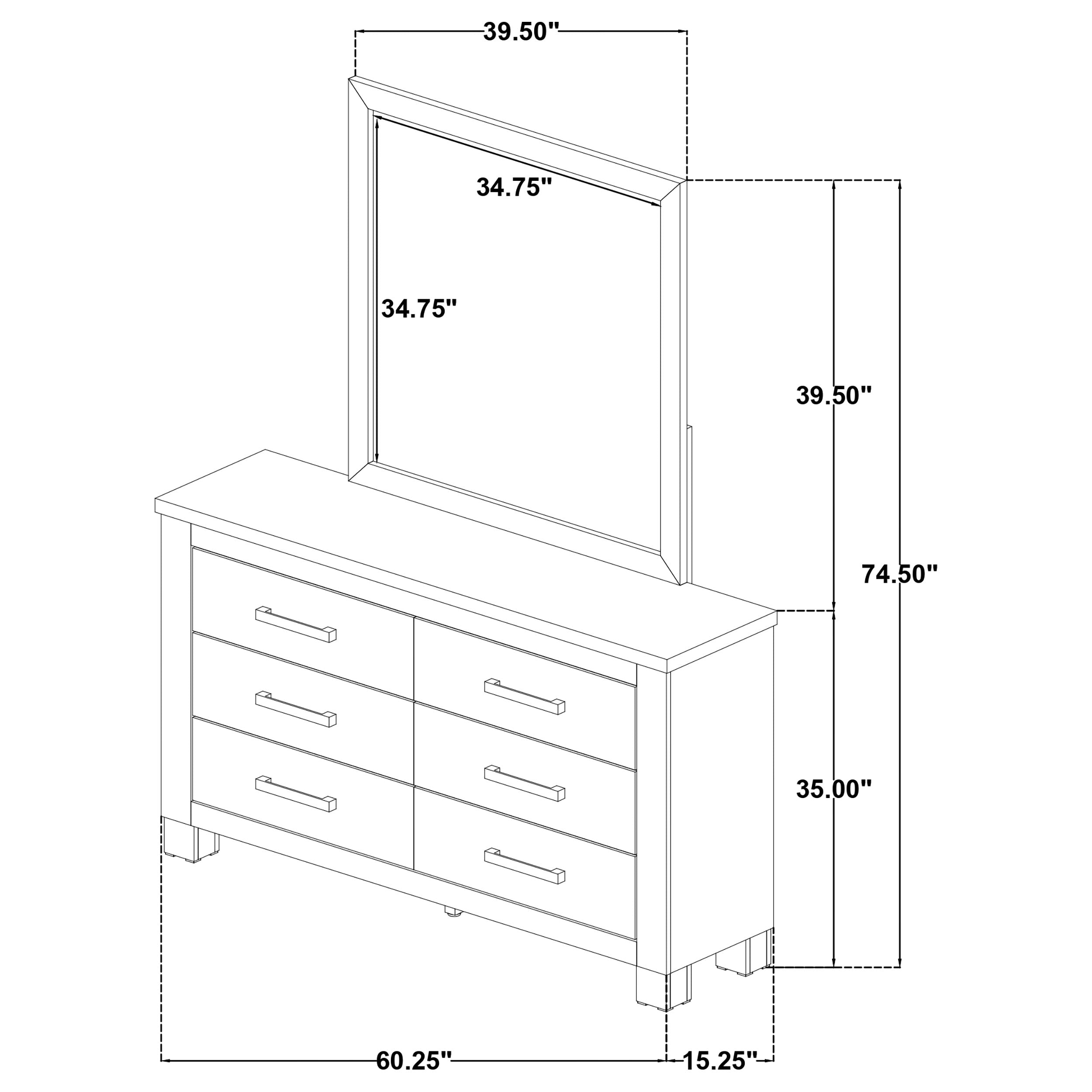 Oakglen Dresser with Mirror - Ideal Furniture (Fresno,CA)