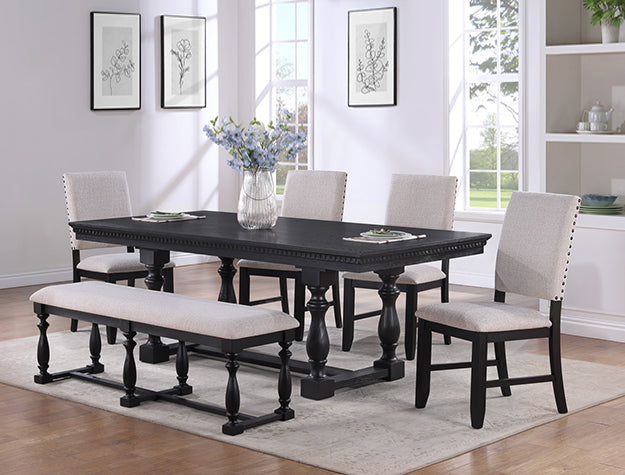 Regent Side Chair Charcoal Black - Ideal Furniture (Fresno,CA)
