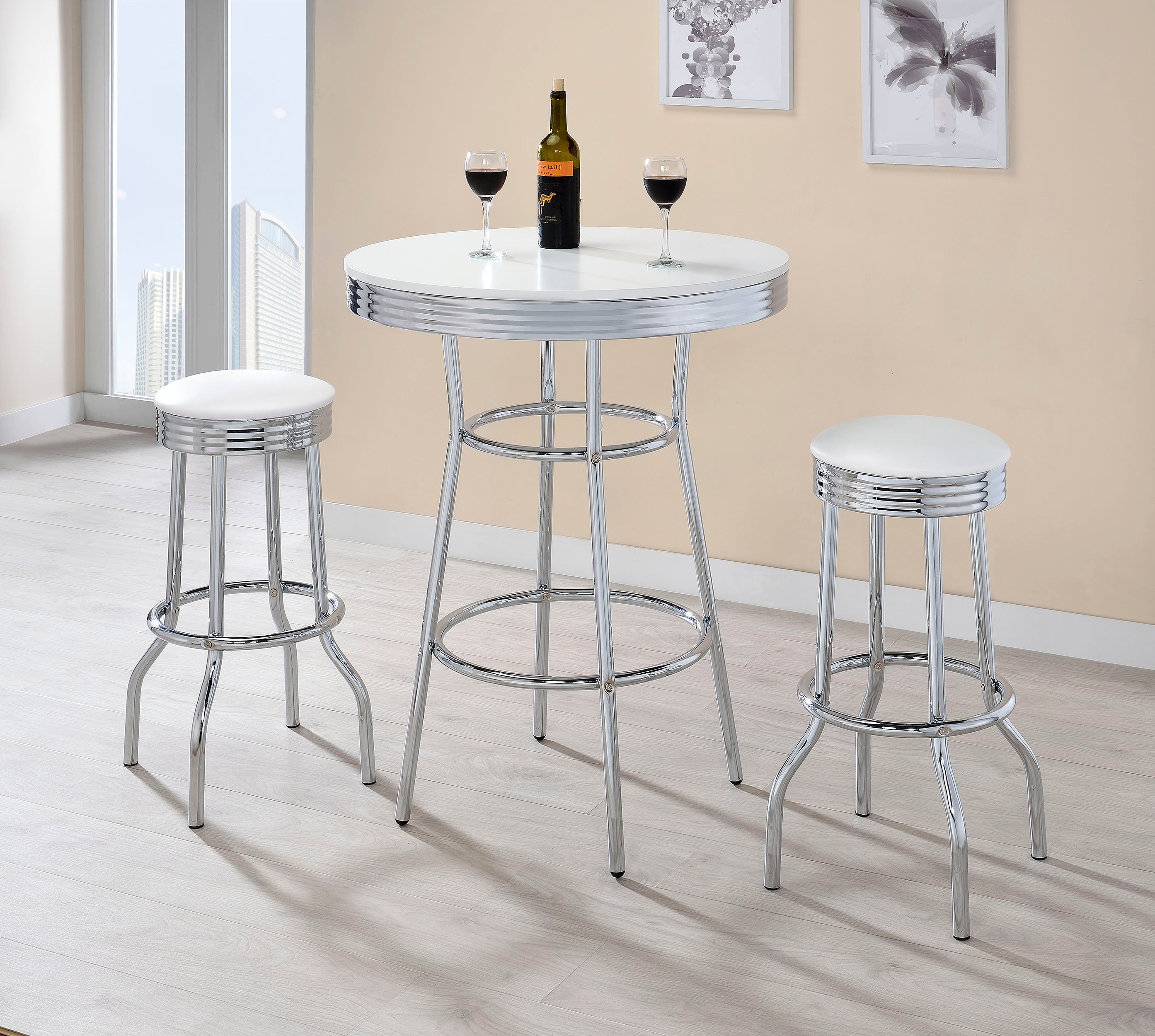 Retro Bar Table Set - Ideal Furniture (Fresno,CA)