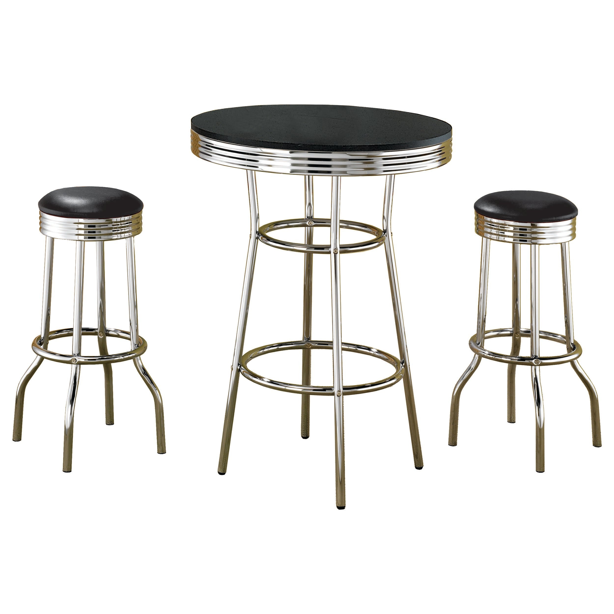 Retro Bar Table Set - Ideal Furniture (Fresno,CA)