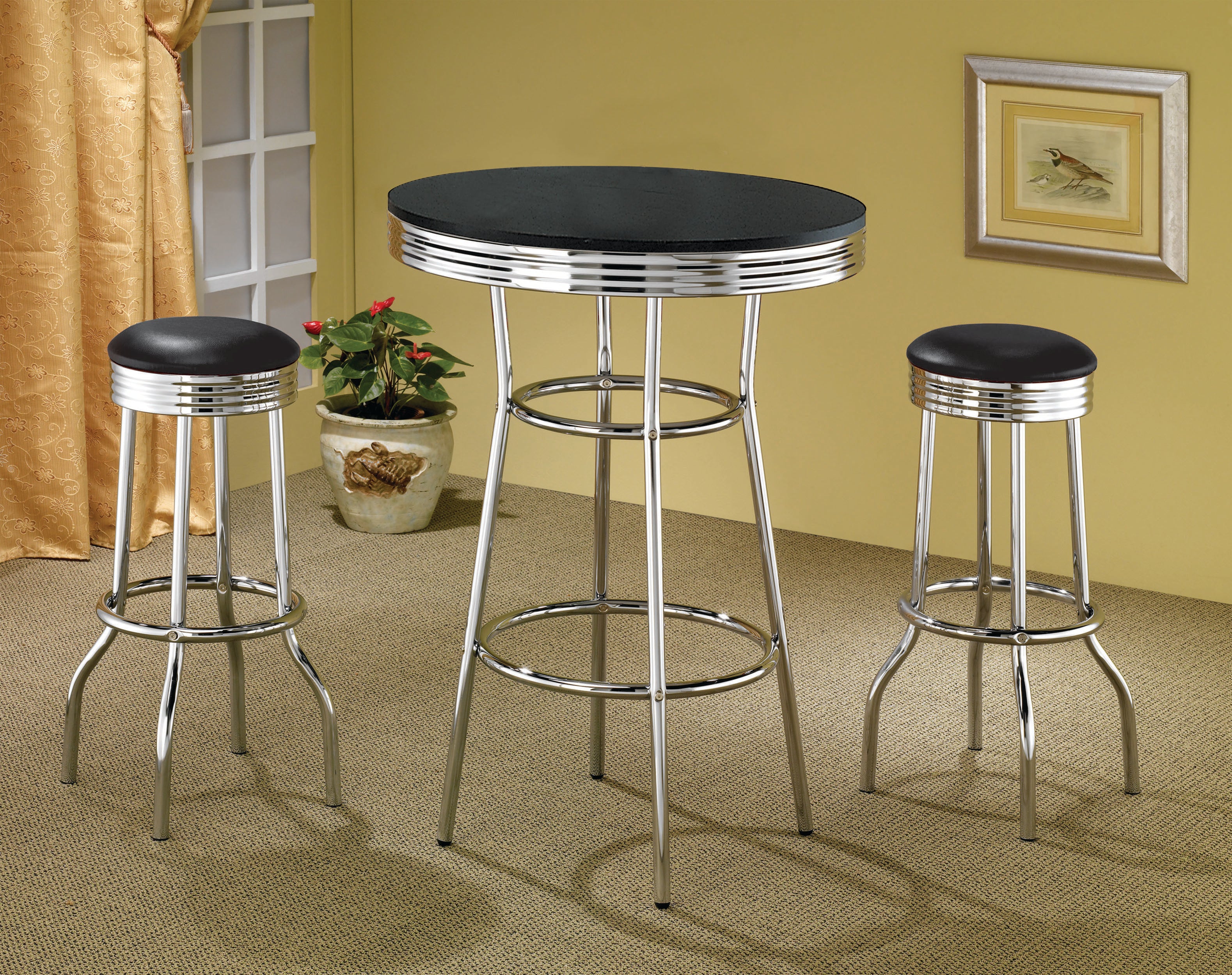 Retro Bar Table Set - Ideal Furniture (Fresno,CA)