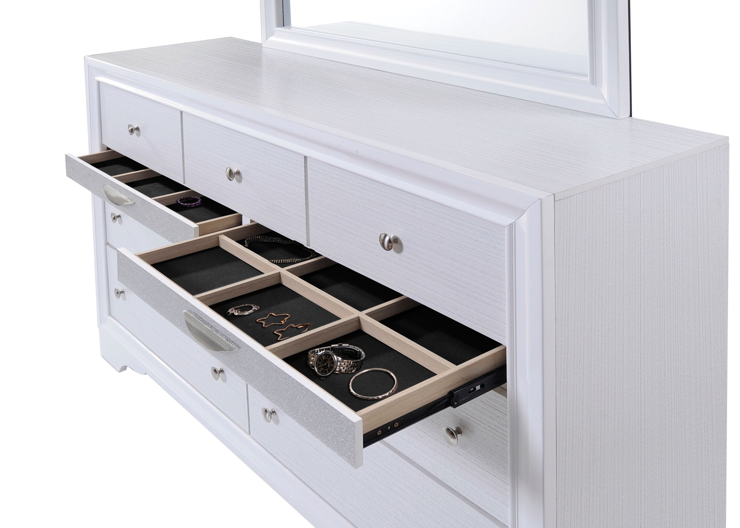 Naima White Dresser - Ideal Furniture (Fresno,CA)