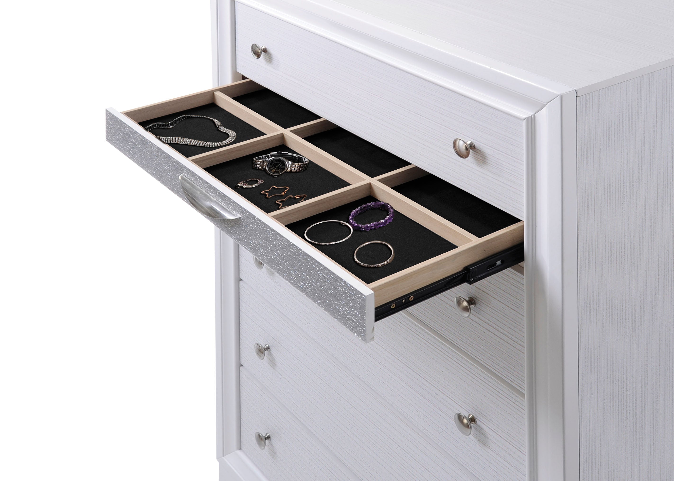 Naima White Chest - Ideal Furniture (Fresno,CA)