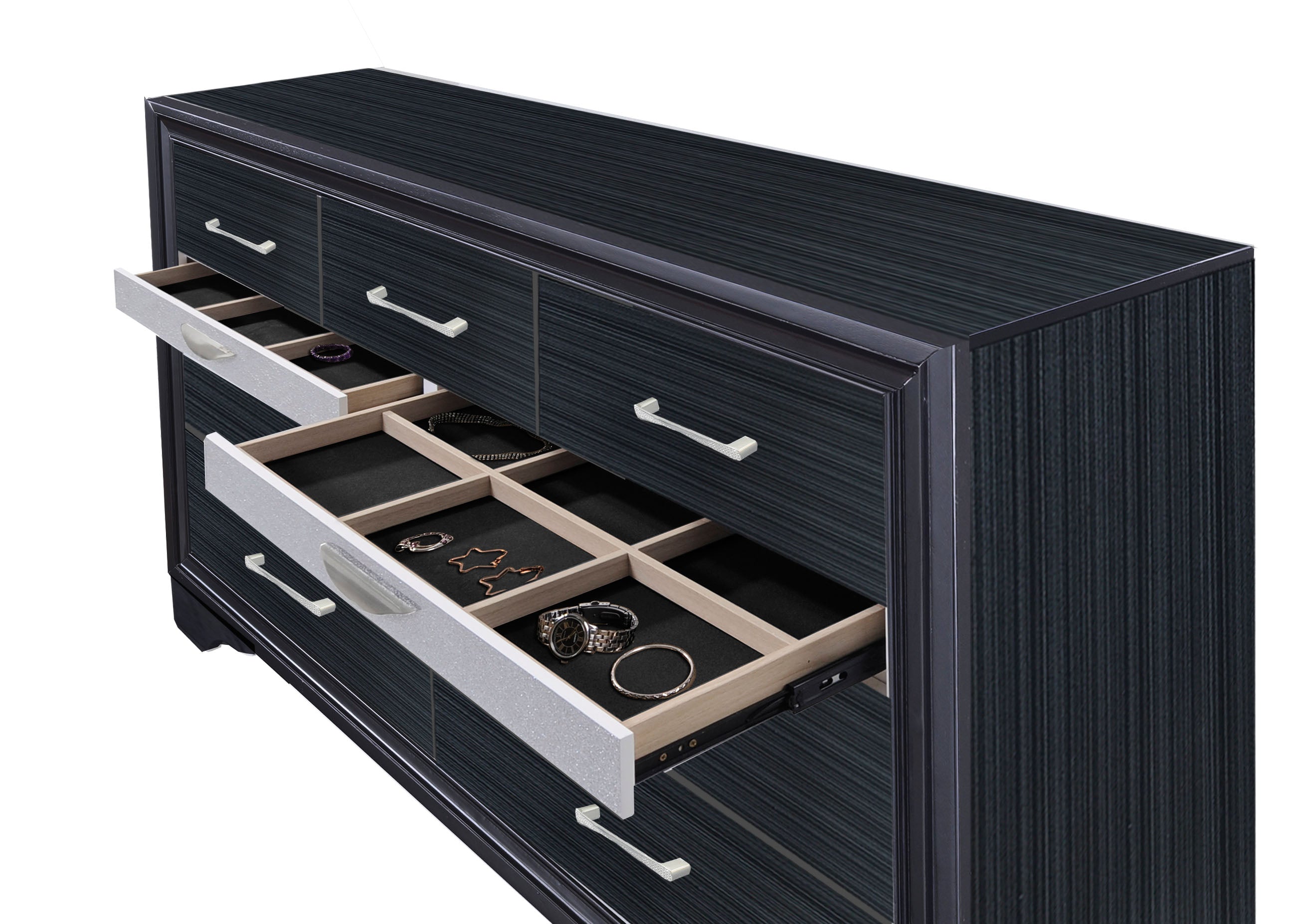Naima Black Dresser - Ideal Furniture (Fresno,CA)