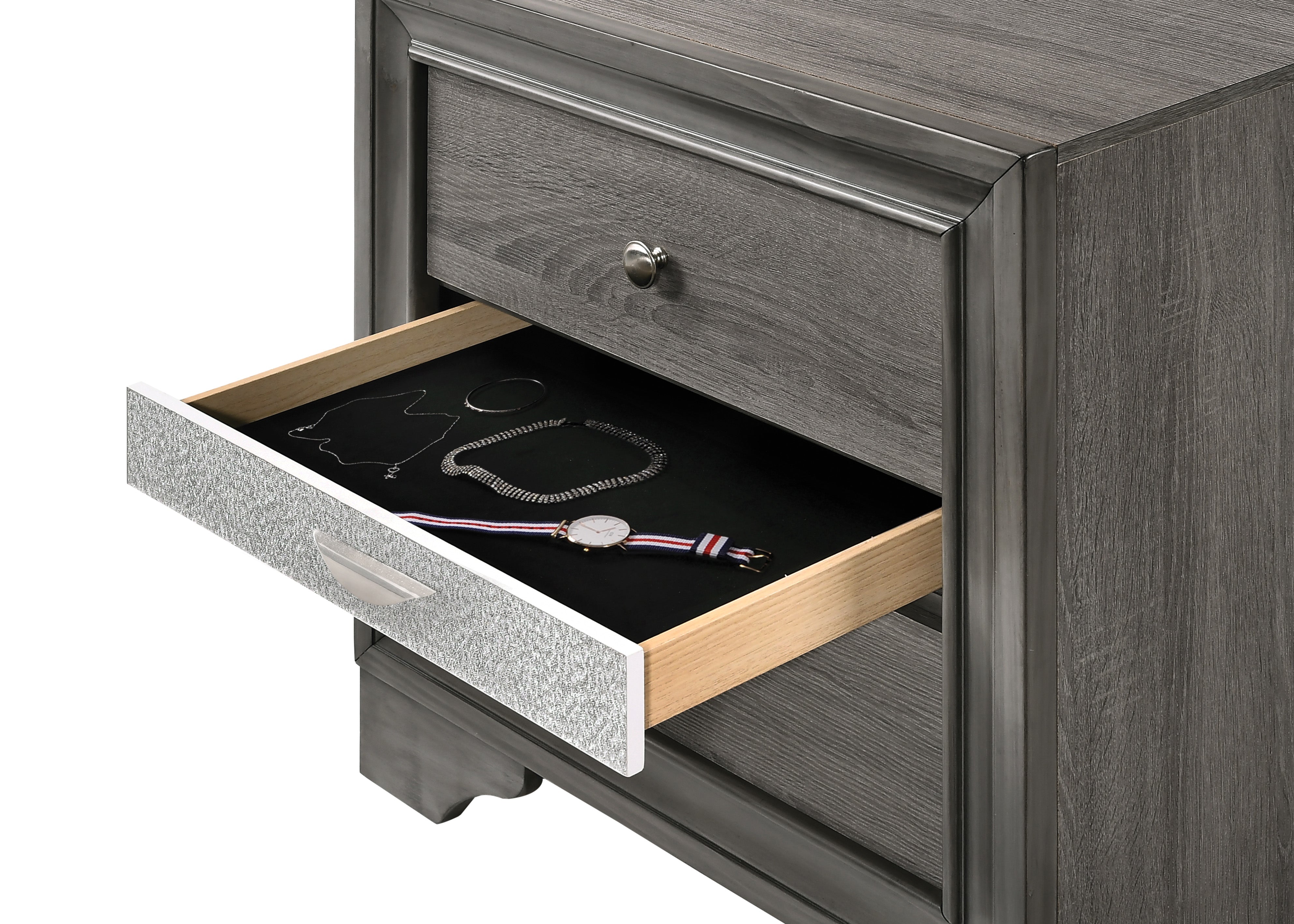 Naima Gray Nightstand - Ideal Furniture (Fresno,CA)