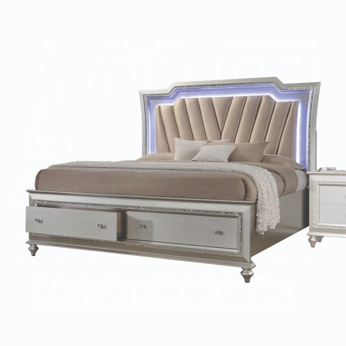 Kaitlyn CK Bed With Led and Storage - Ideal Furniture (Fresno,CA)
