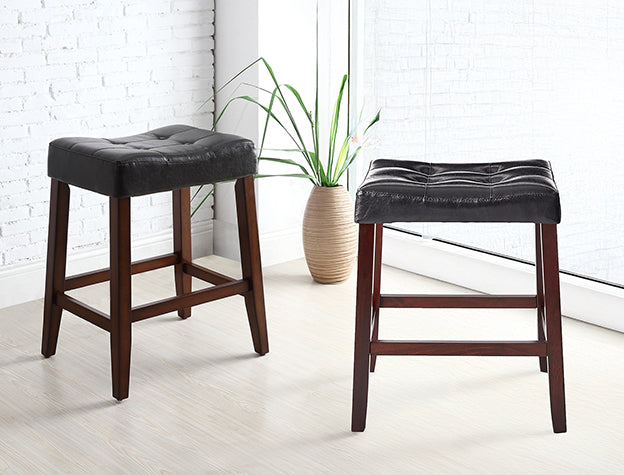 KENT SADDLE COUNTER STOOL ESPRESSO - Ideal Furniture (Fresno,CA)