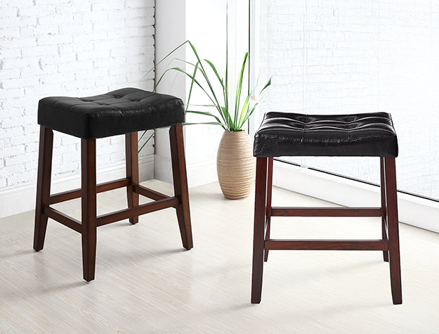 KENT SADDLE COUNTER STOOL BLACK - Ideal Furniture (Fresno,CA)