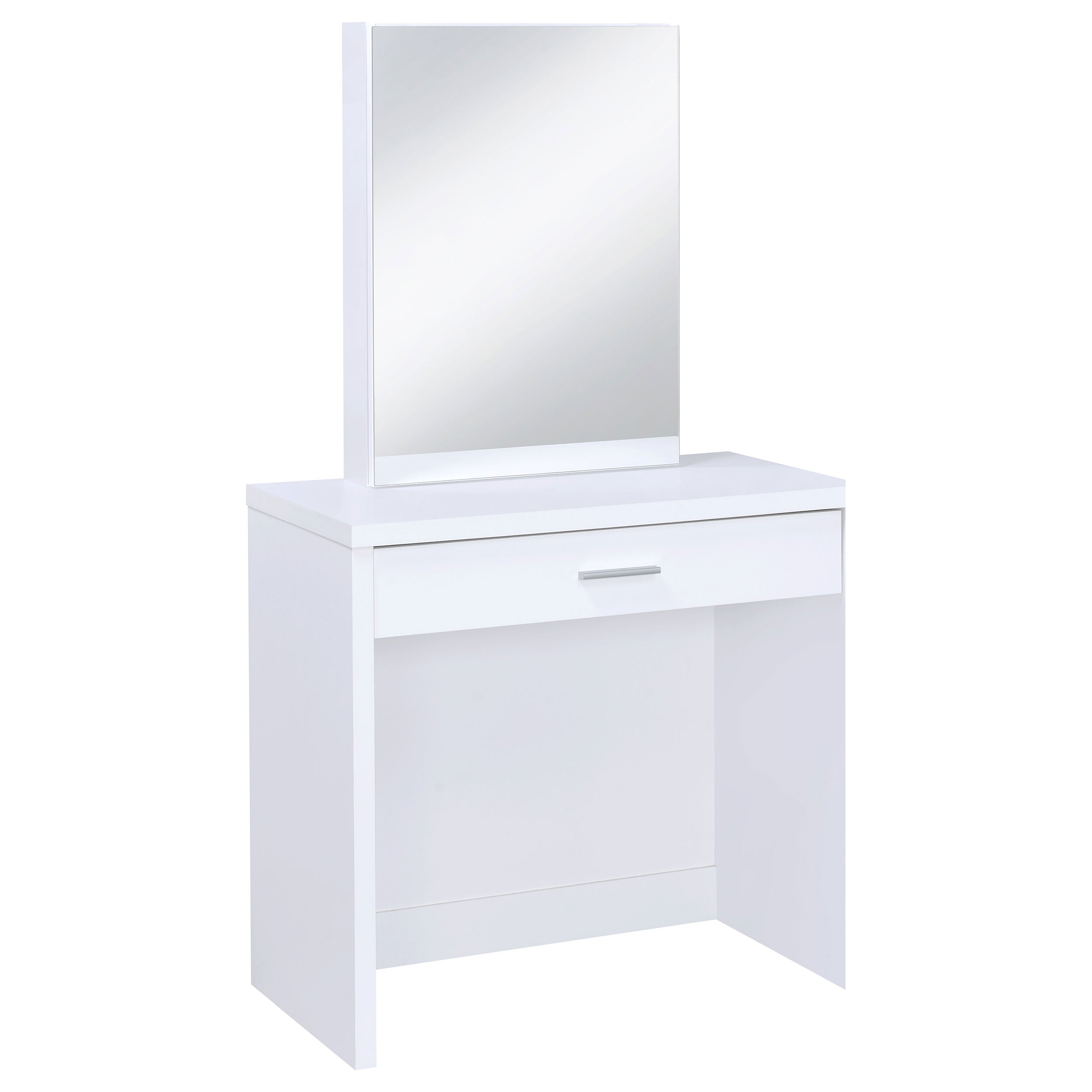 Harvey Makeup Vanity Table with Mirror and Stool - Ideal Furniture (Fresno,CA)