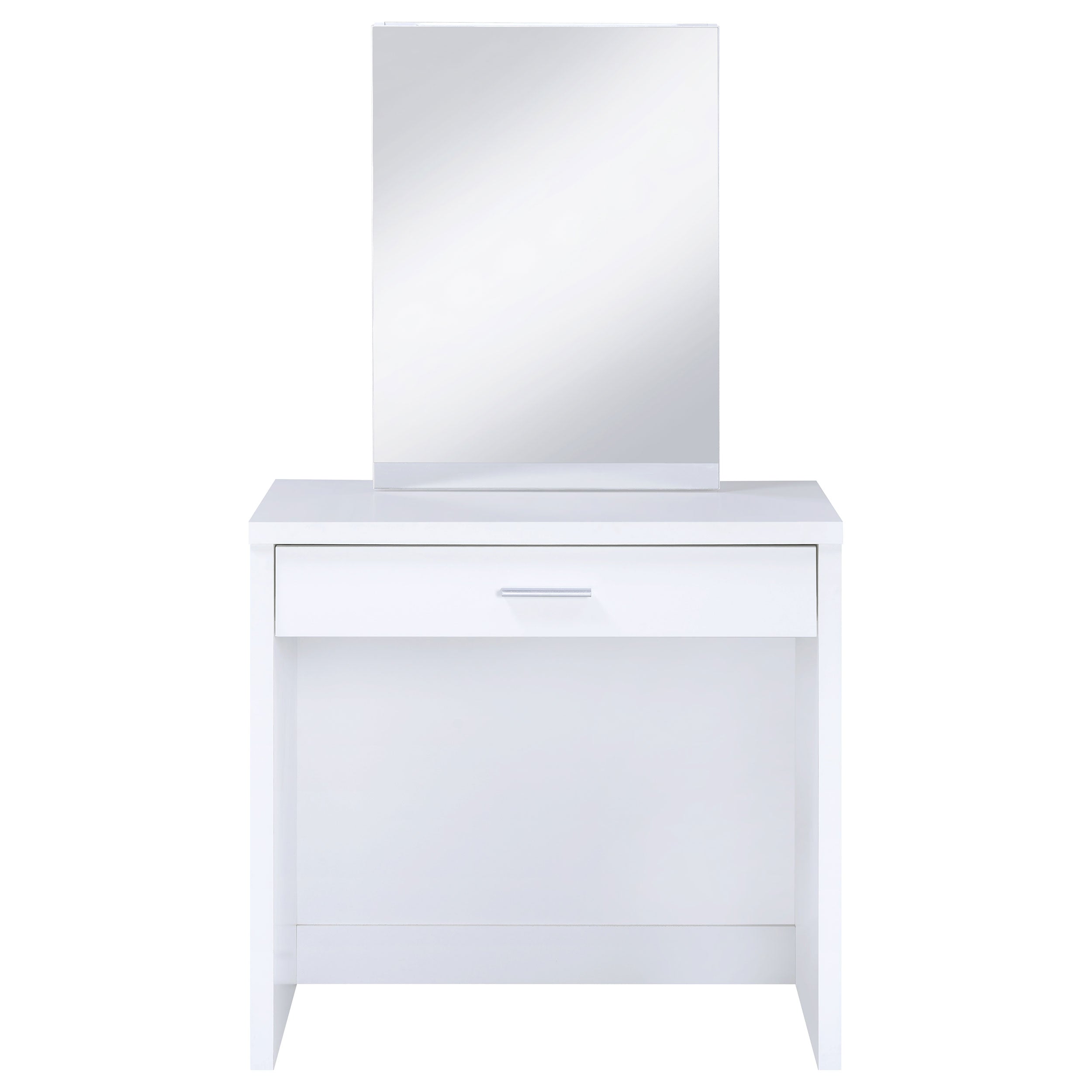 Harvey Makeup Vanity Table with Mirror and Stool - Ideal Furniture (Fresno,CA)