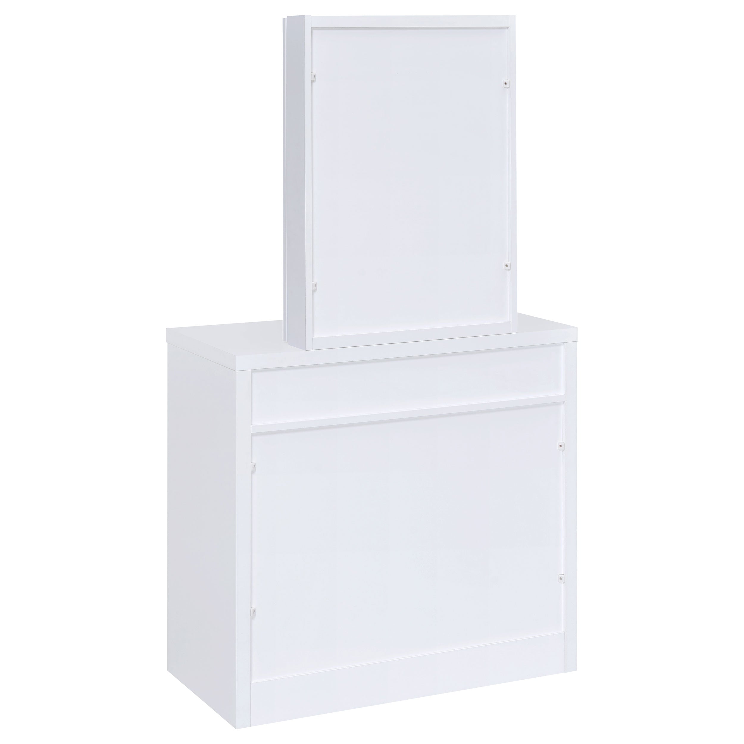 Harvey Makeup Vanity Table with Mirror and Stool - Ideal Furniture (Fresno,CA)