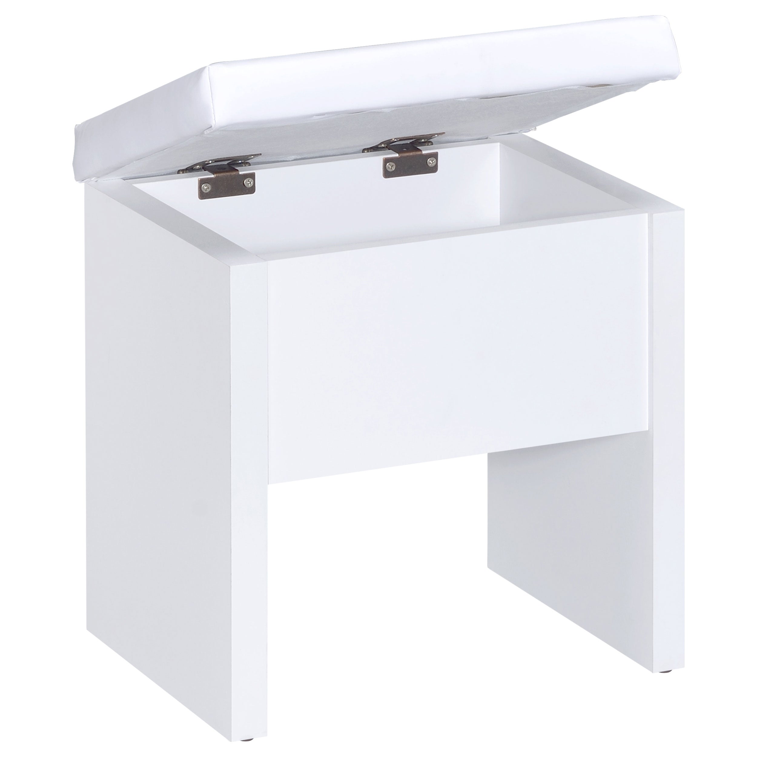 Harvey Makeup Vanity Table with Mirror and Stool - Ideal Furniture (Fresno,CA)