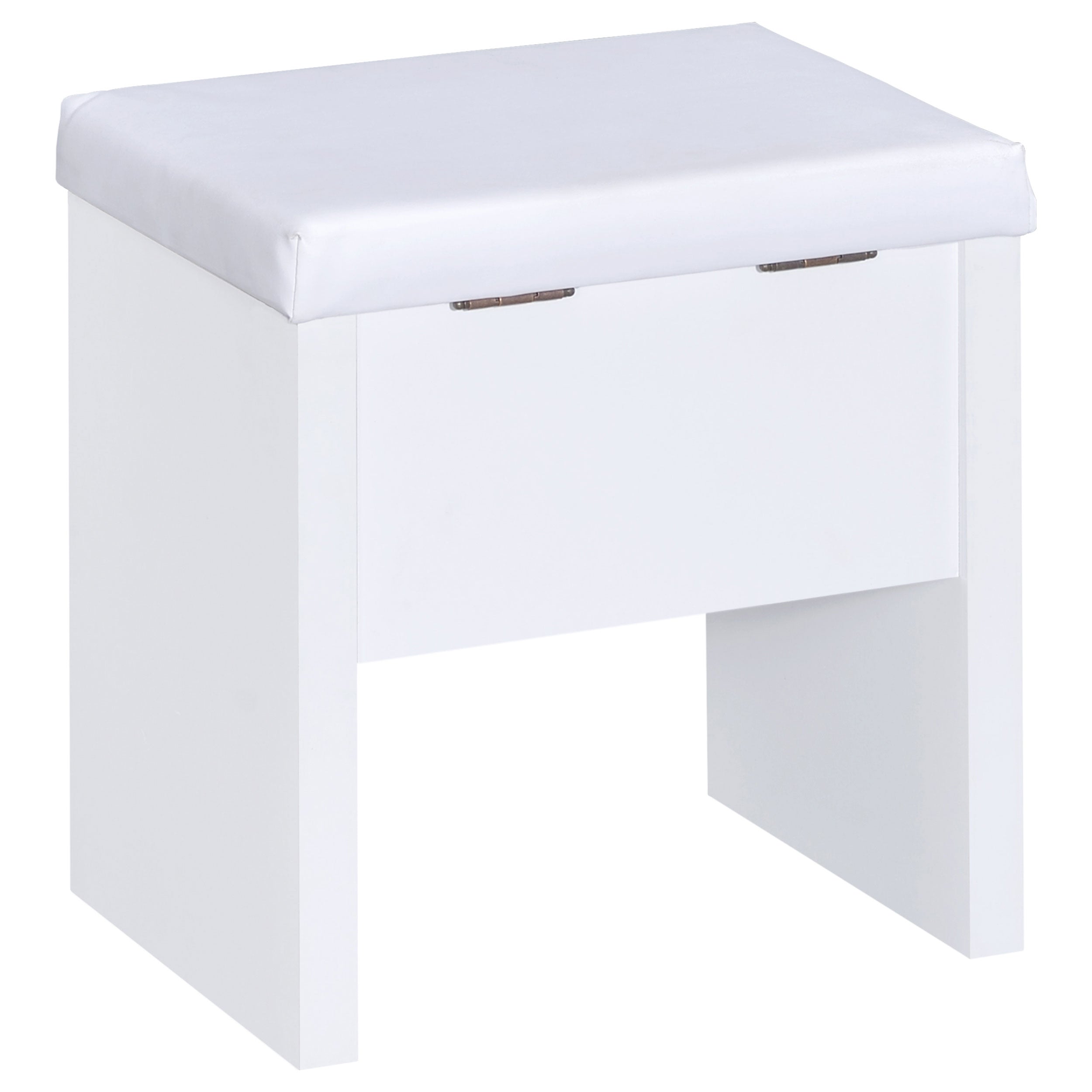 Harvey Makeup Vanity Table with Mirror and Stool - Ideal Furniture (Fresno,CA)