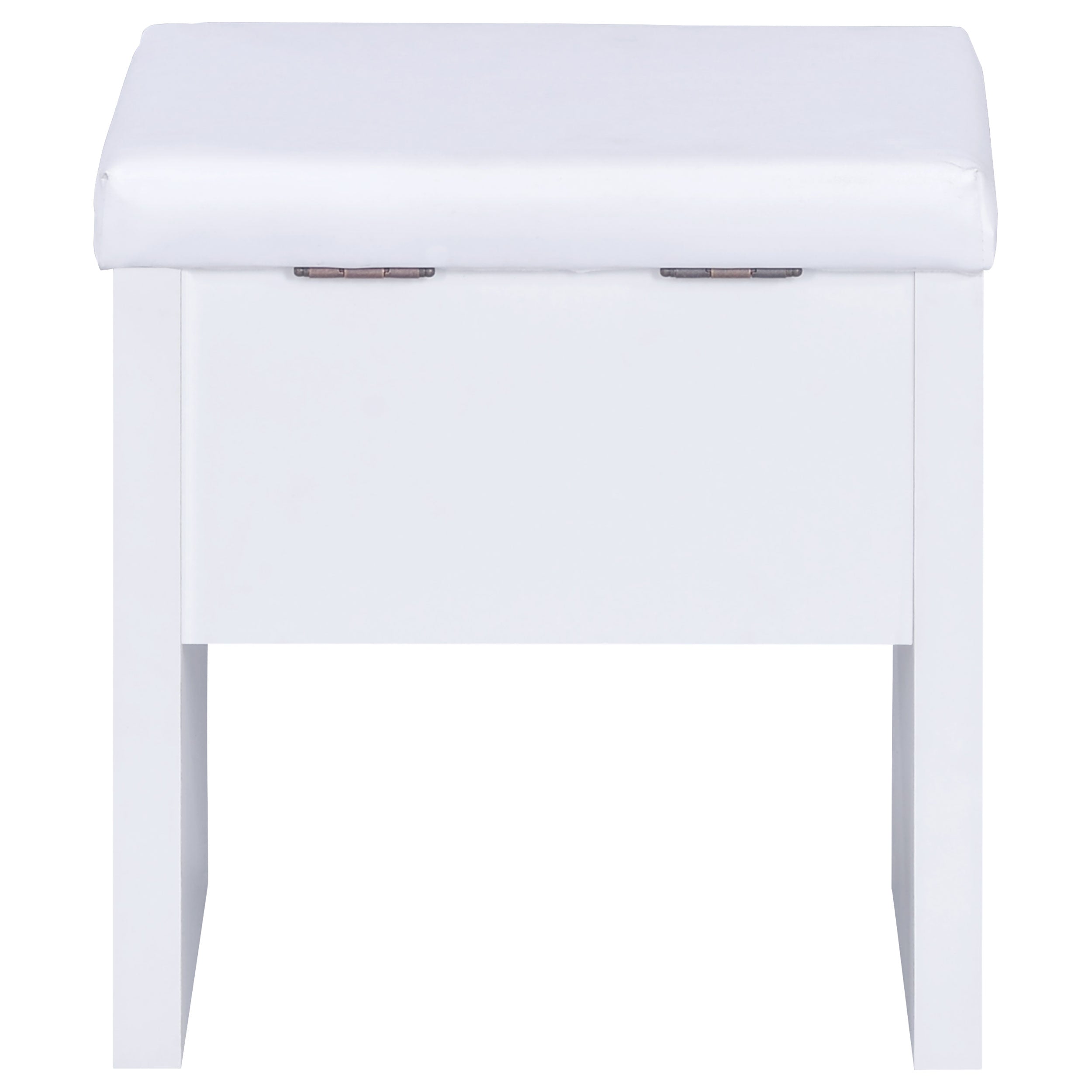 Harvey Makeup Vanity Table with Mirror and Stool - Ideal Furniture (Fresno,CA)