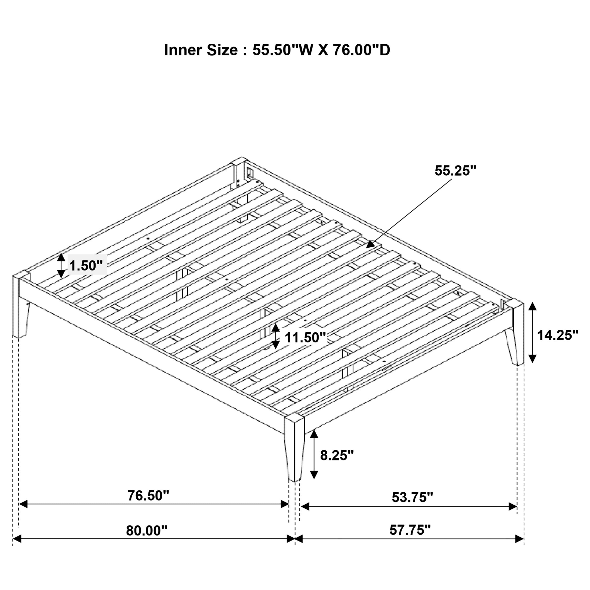 Hounslow Platform Bed Base - Ideal Furniture (Fresno,CA)