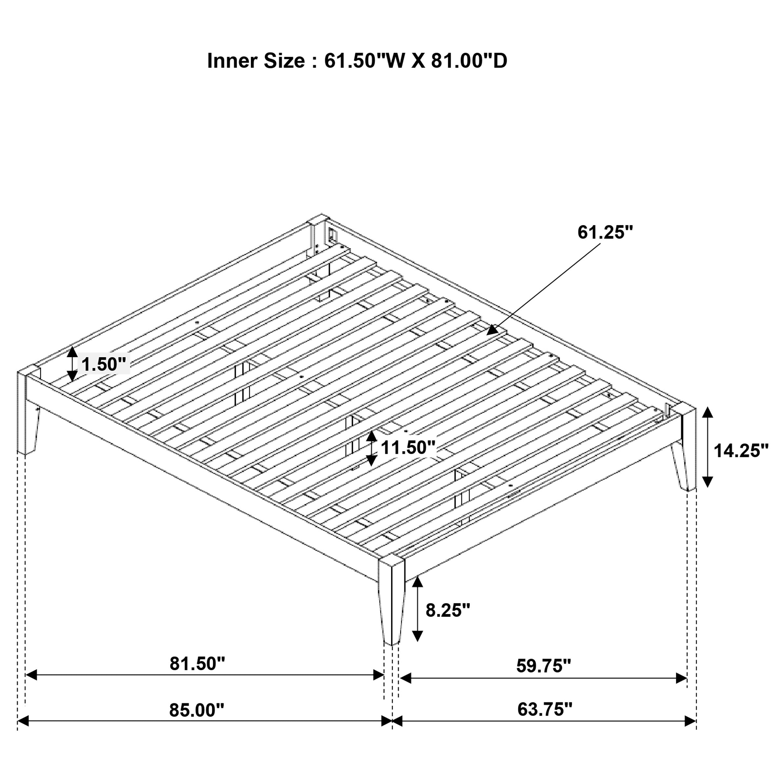 Hounslow Platform Bed Base - Ideal Furniture (Fresno,CA)