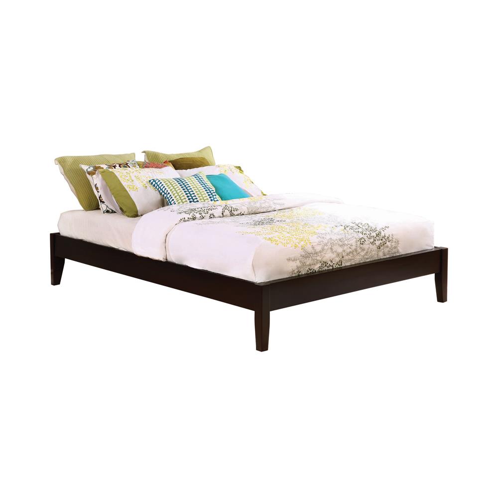 Hounslow California King, E.King, & Queen Universal Platform Bed Cappuccino - Ideal Furniture (Fresno,CA)