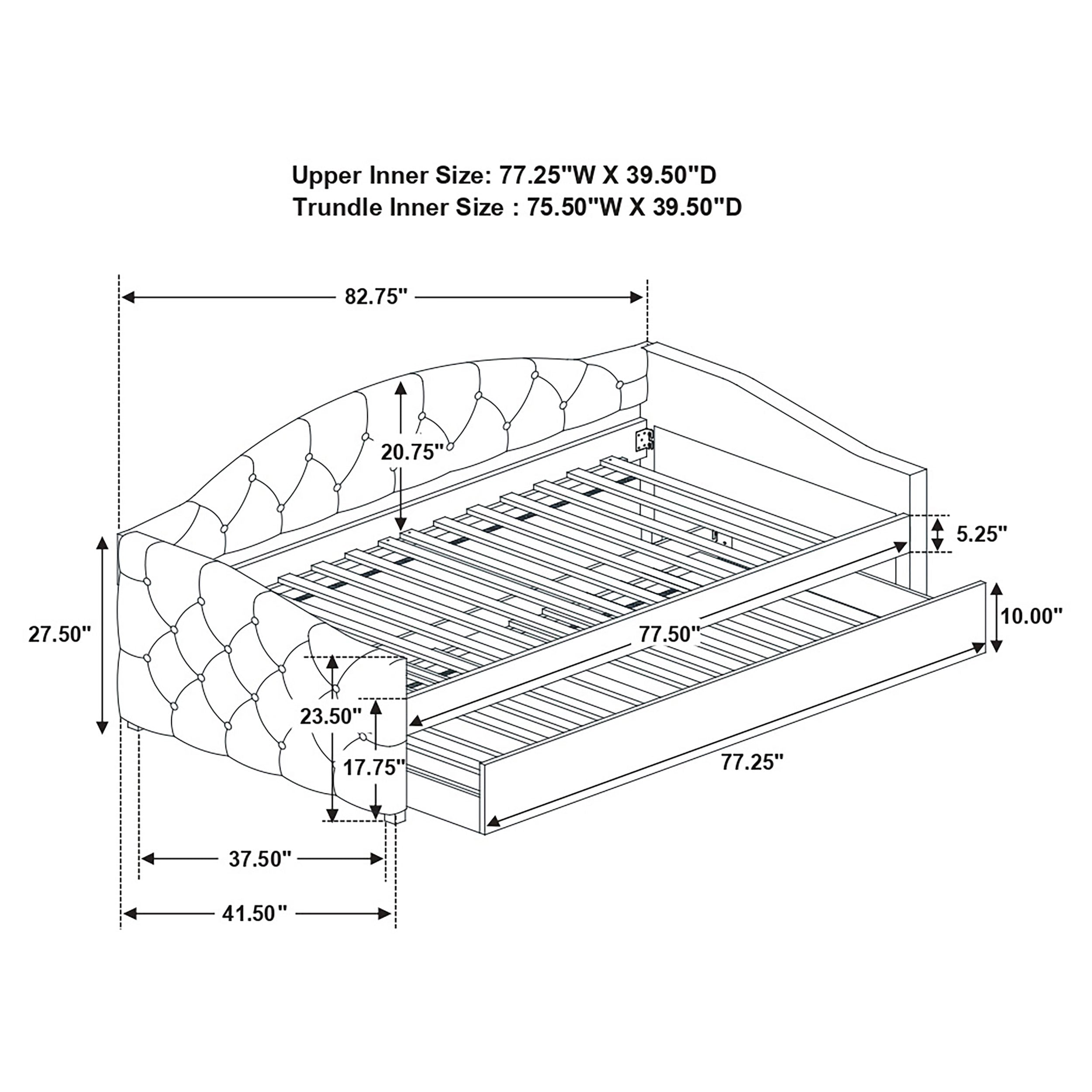 Sadie Daybed with Trundle - Ideal Furniture (Fresno,CA)