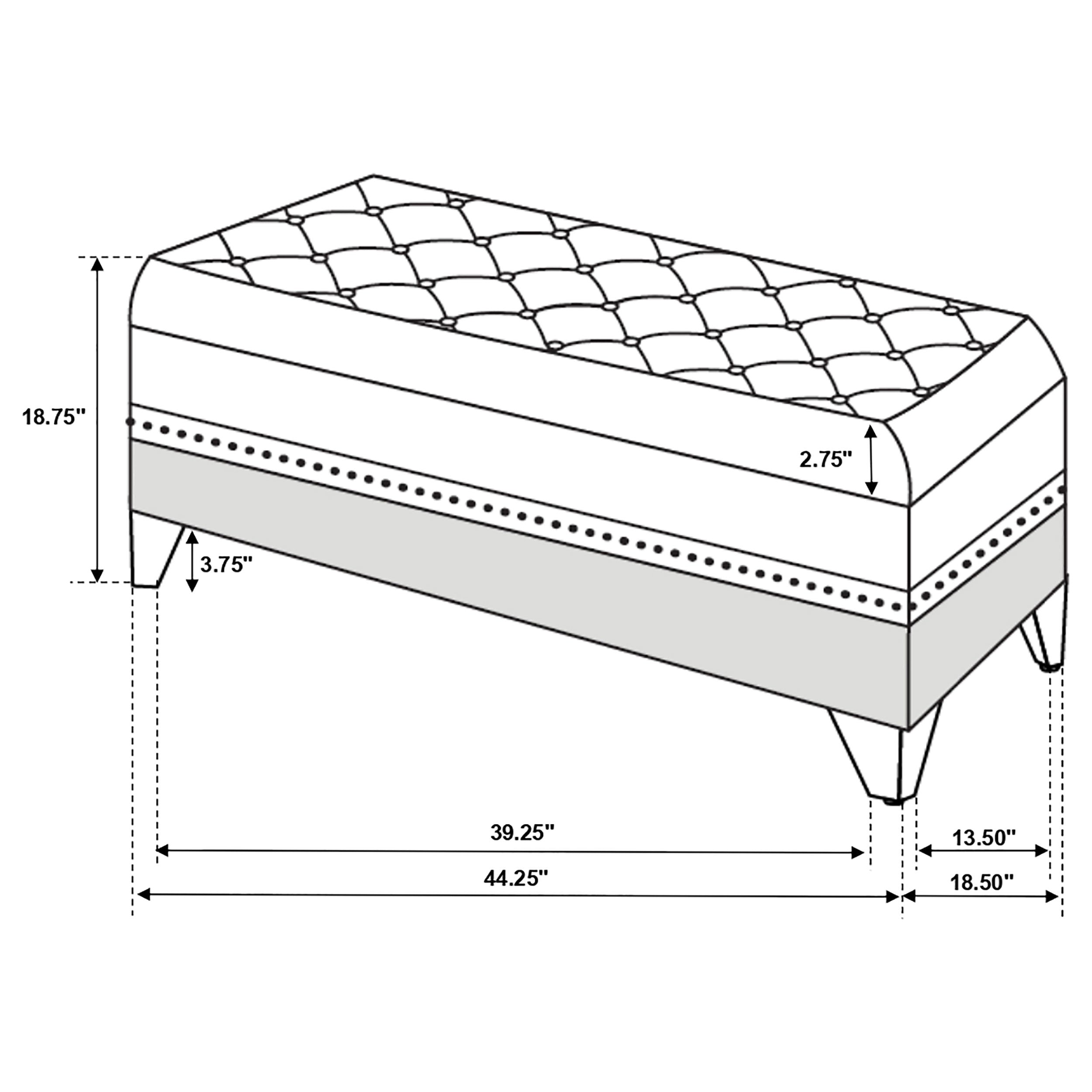Barzini Storage Bench - Ideal Furniture (Fresno,CA)