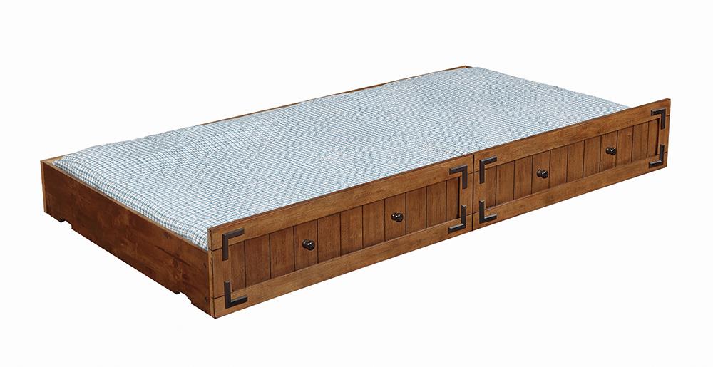 Oakdale Storage Trundle Rustic Honey - Ideal Furniture (Fresno,CA)