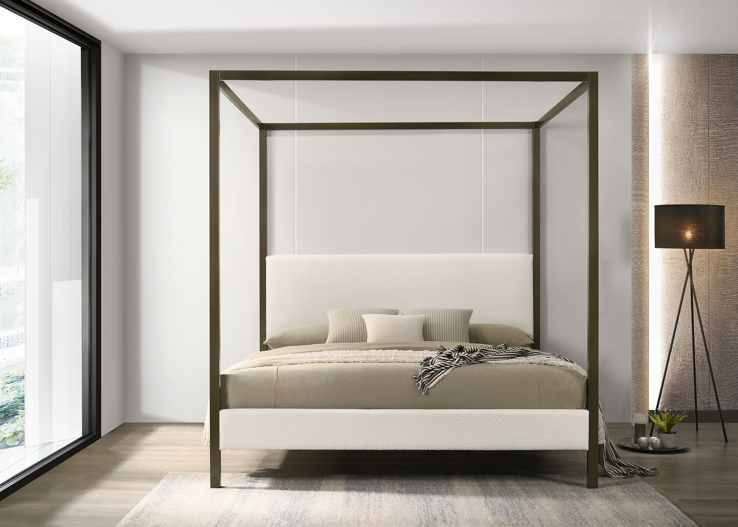 Monroe Canopy Panel Platform Bed - Ideal Furniture (Fresno,CA)