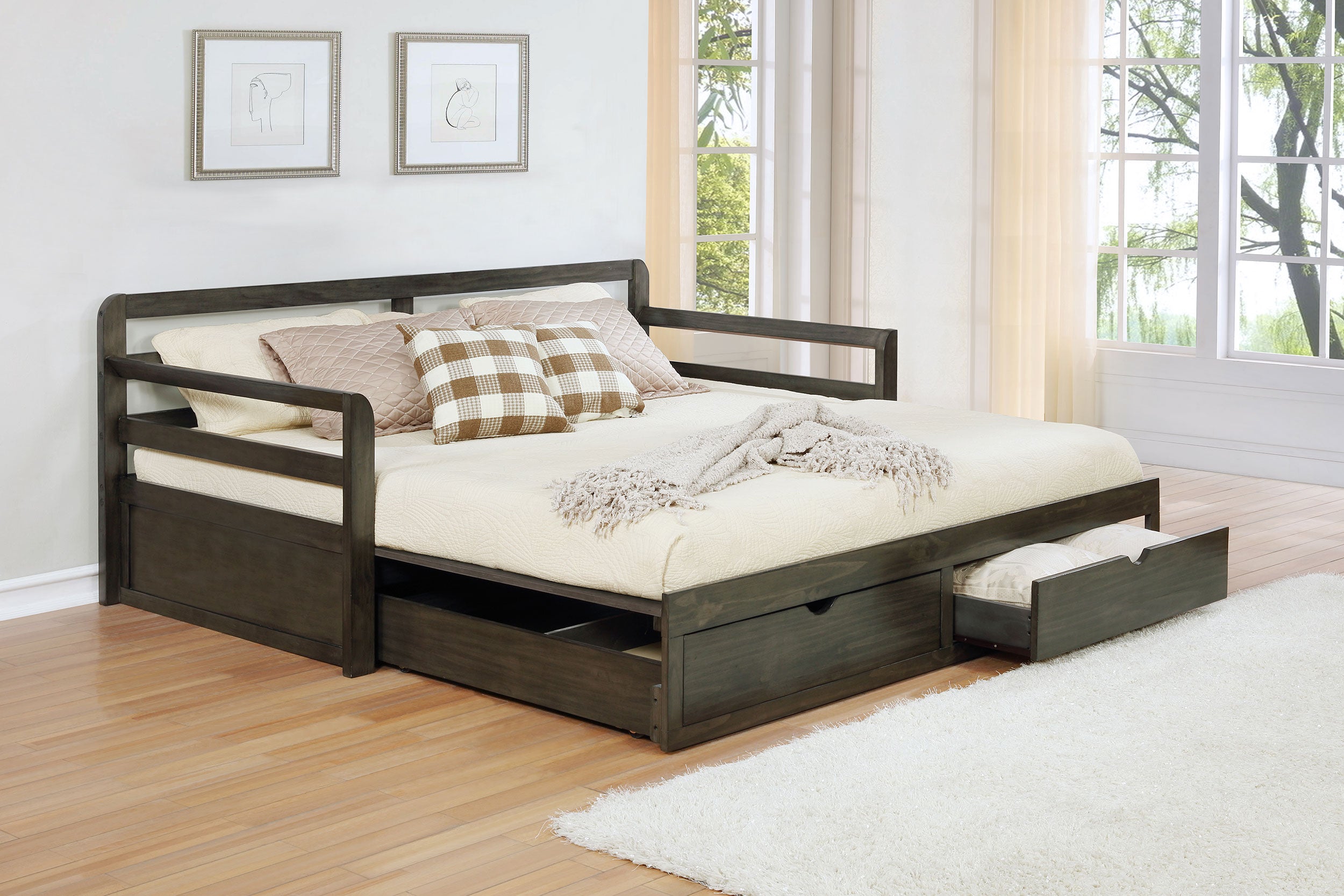 Sorrento Extension Daybed with Drawers - Ideal Furniture (Fresno,CA)